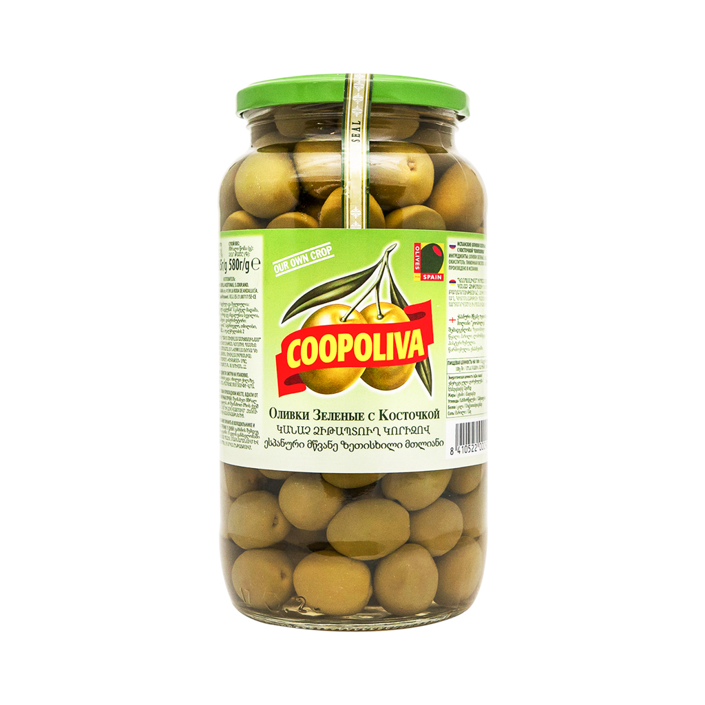 Green olives "Coopoliva" g/b 935g