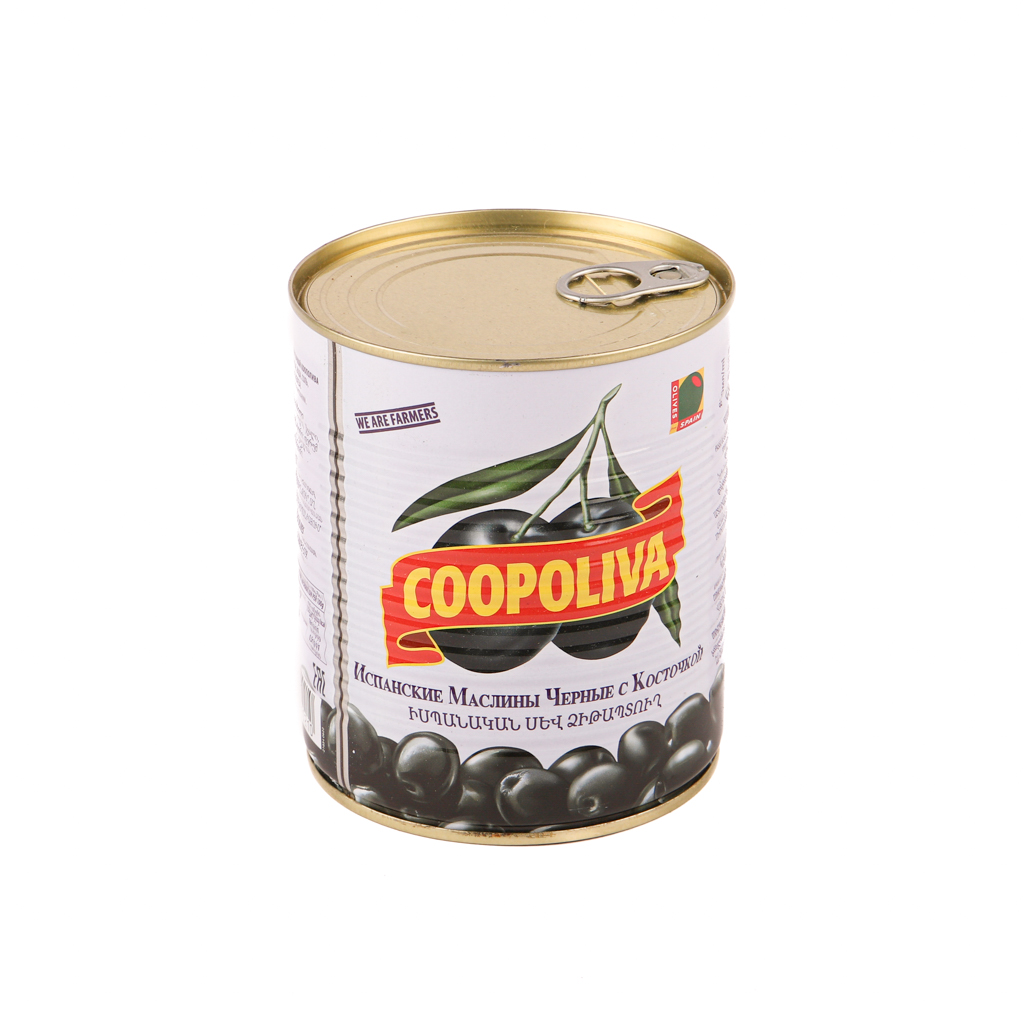 Black olives "Coopoliva" 850g