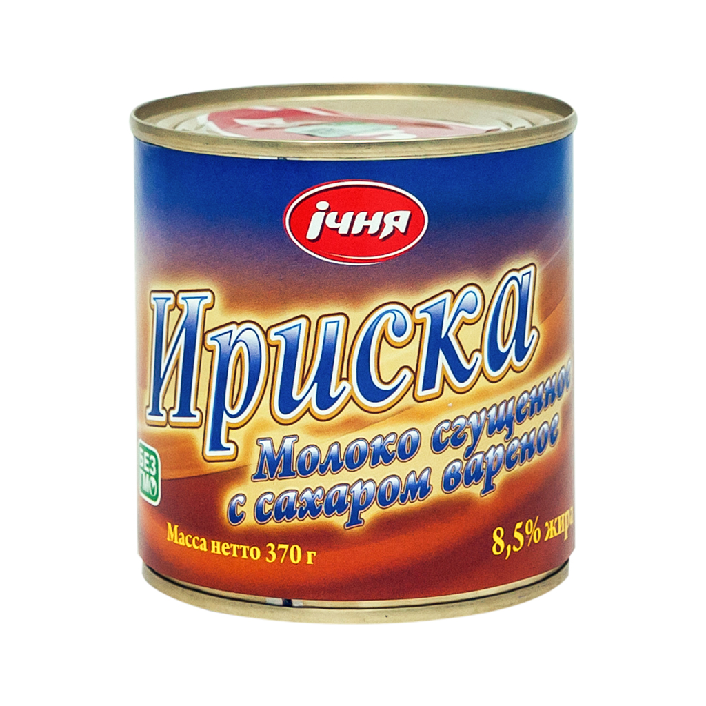 Condensed milk "Ichnya" Iriska 8.5% (can) 370g
