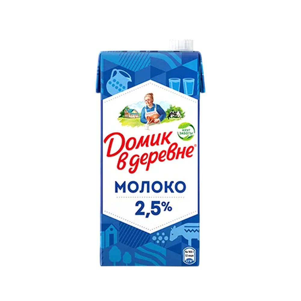 Ըմպելի կաթ ուլտրապաս. Դոմիկ Վ Դերեվնե 2,5% 925մլ