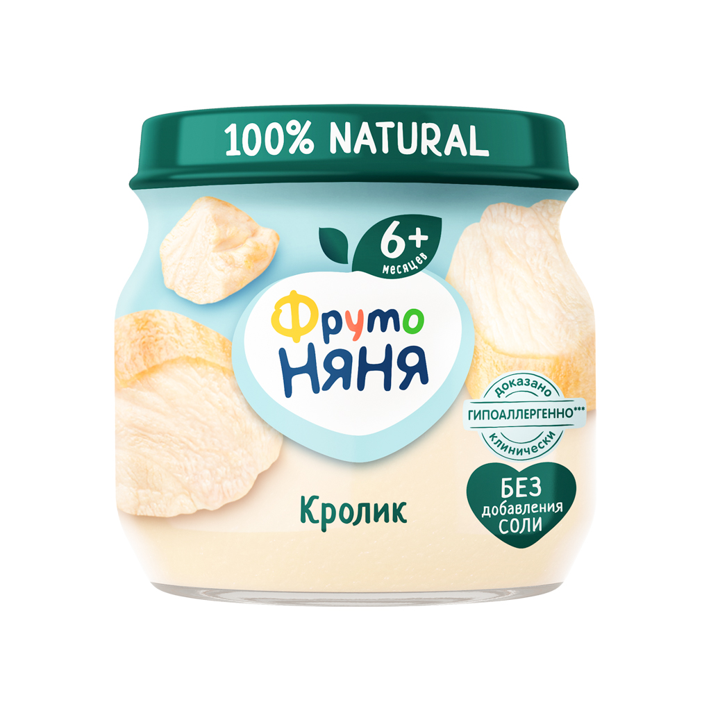 Puree "Fruto Nyanya" rabbit, salt free 6m 80g