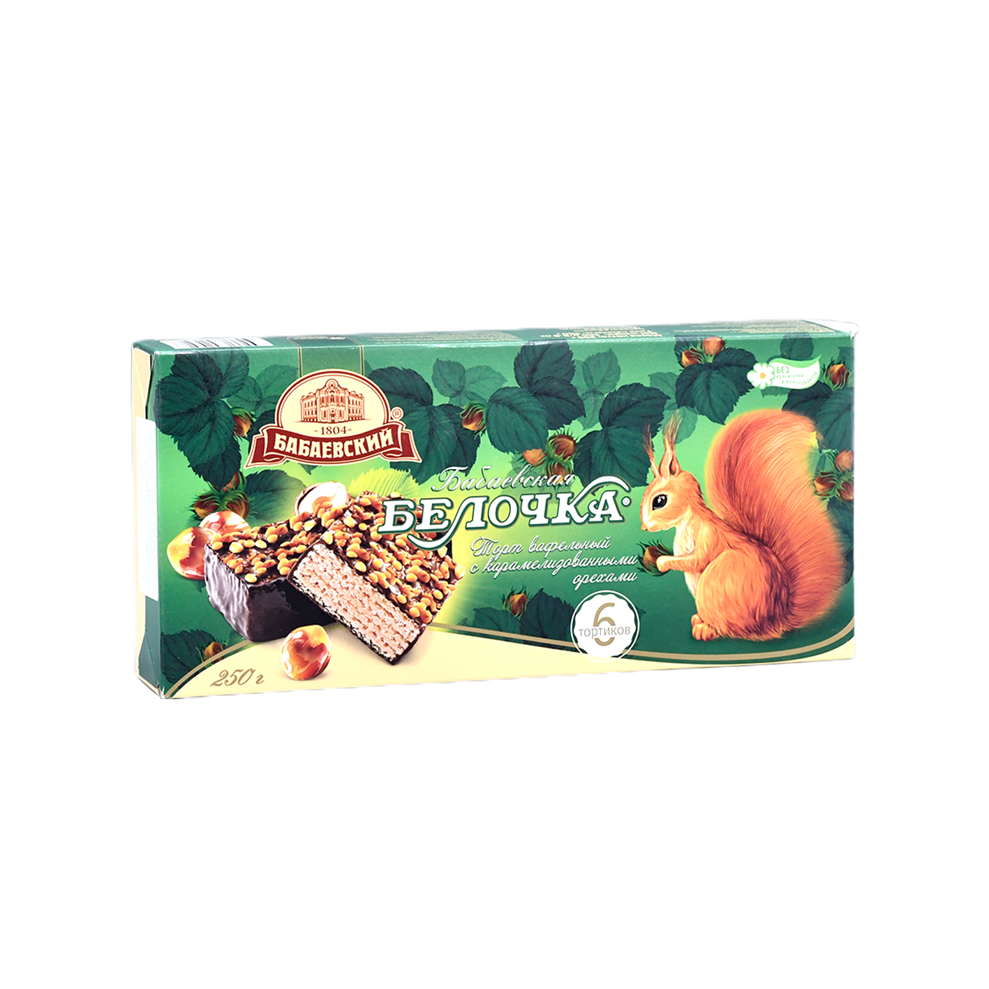 Վաֆլե տորթ ընկույզով "Բելոչկա" 250գր