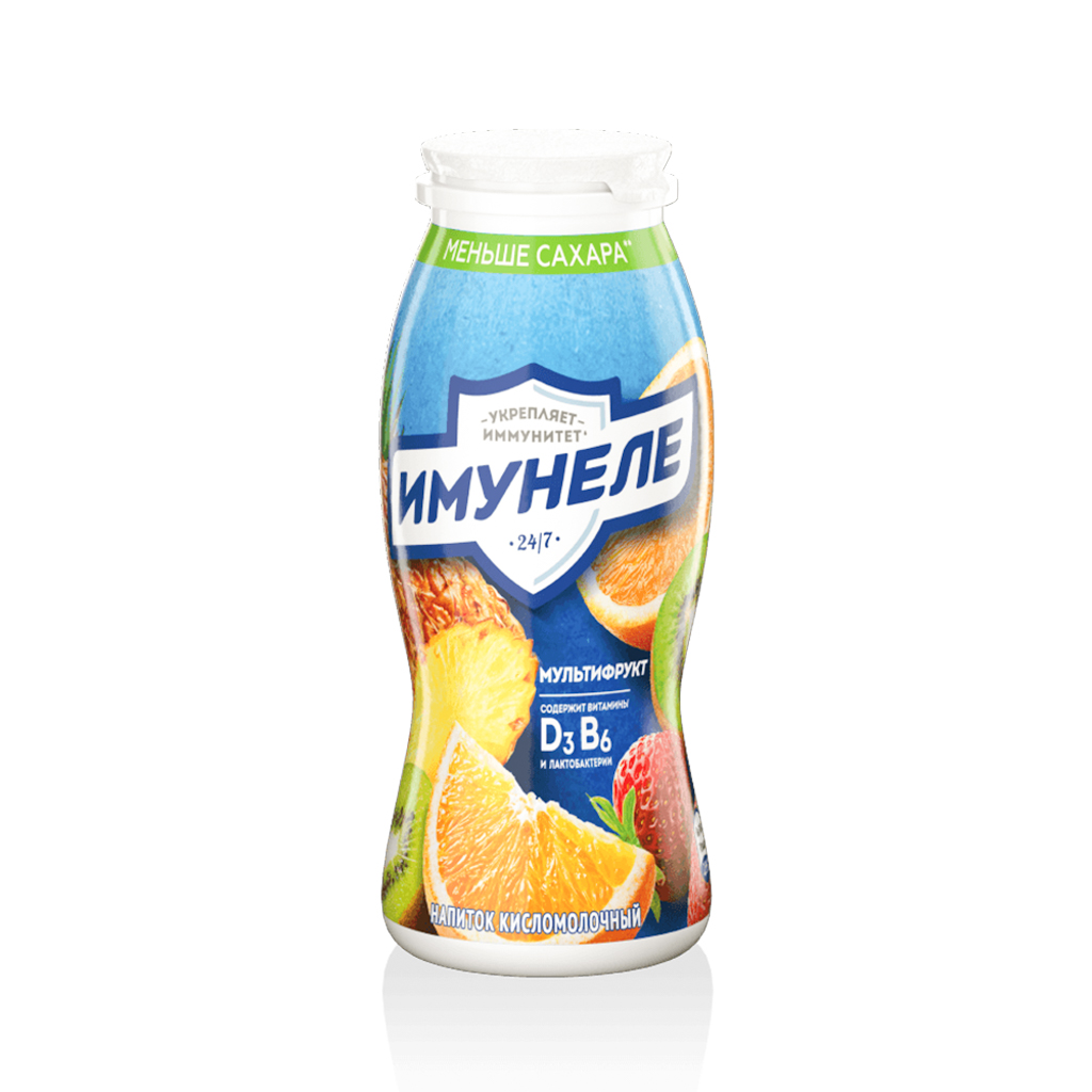 Fermented milk drink "Imunele" multifruit 1.2% 95ml