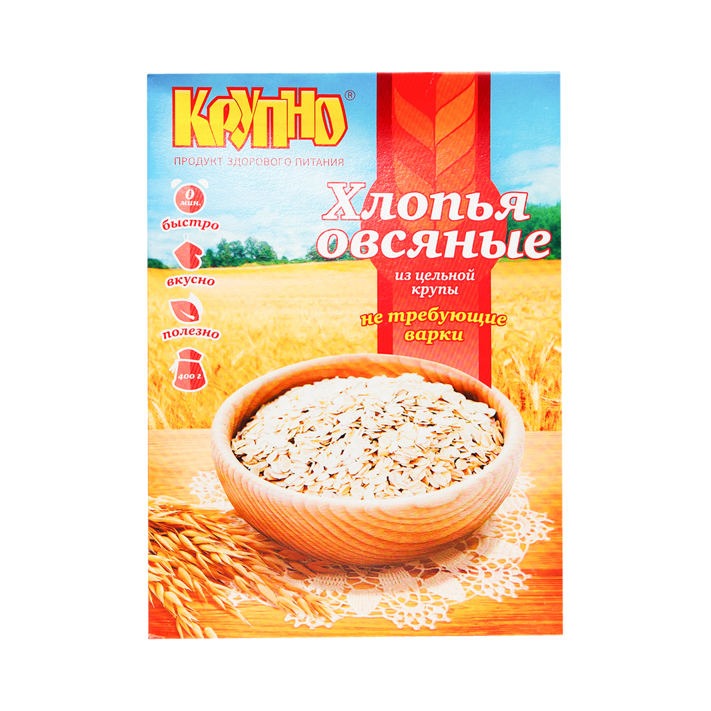 Oat flakes "Crupno" without cooking 400g