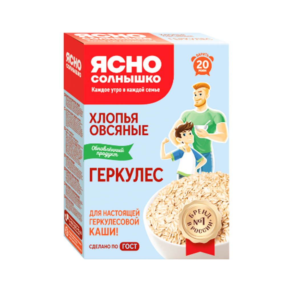 Փաթիլներ վարսակի Յասնո Սոլնիշկո 450գ