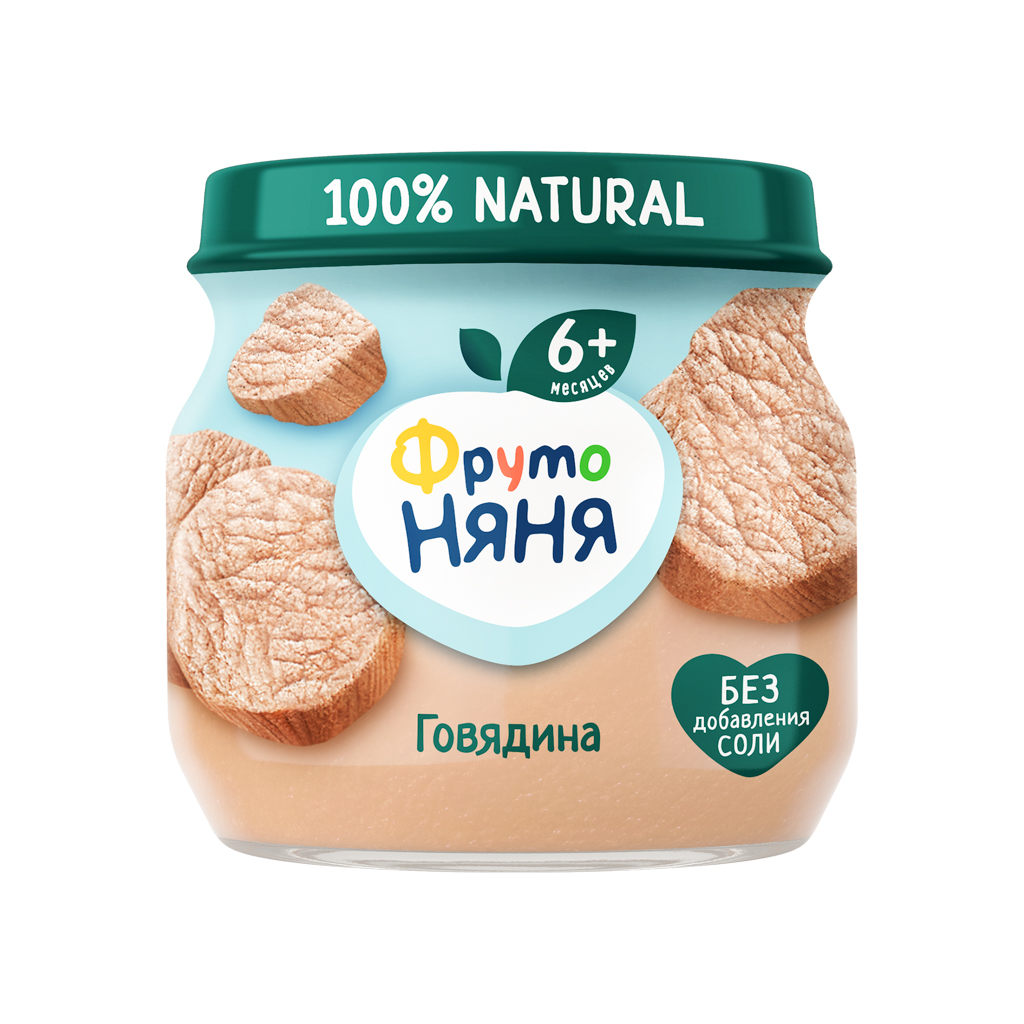 Puree "Fruto Nyanya" beef, salt free 6m 80g