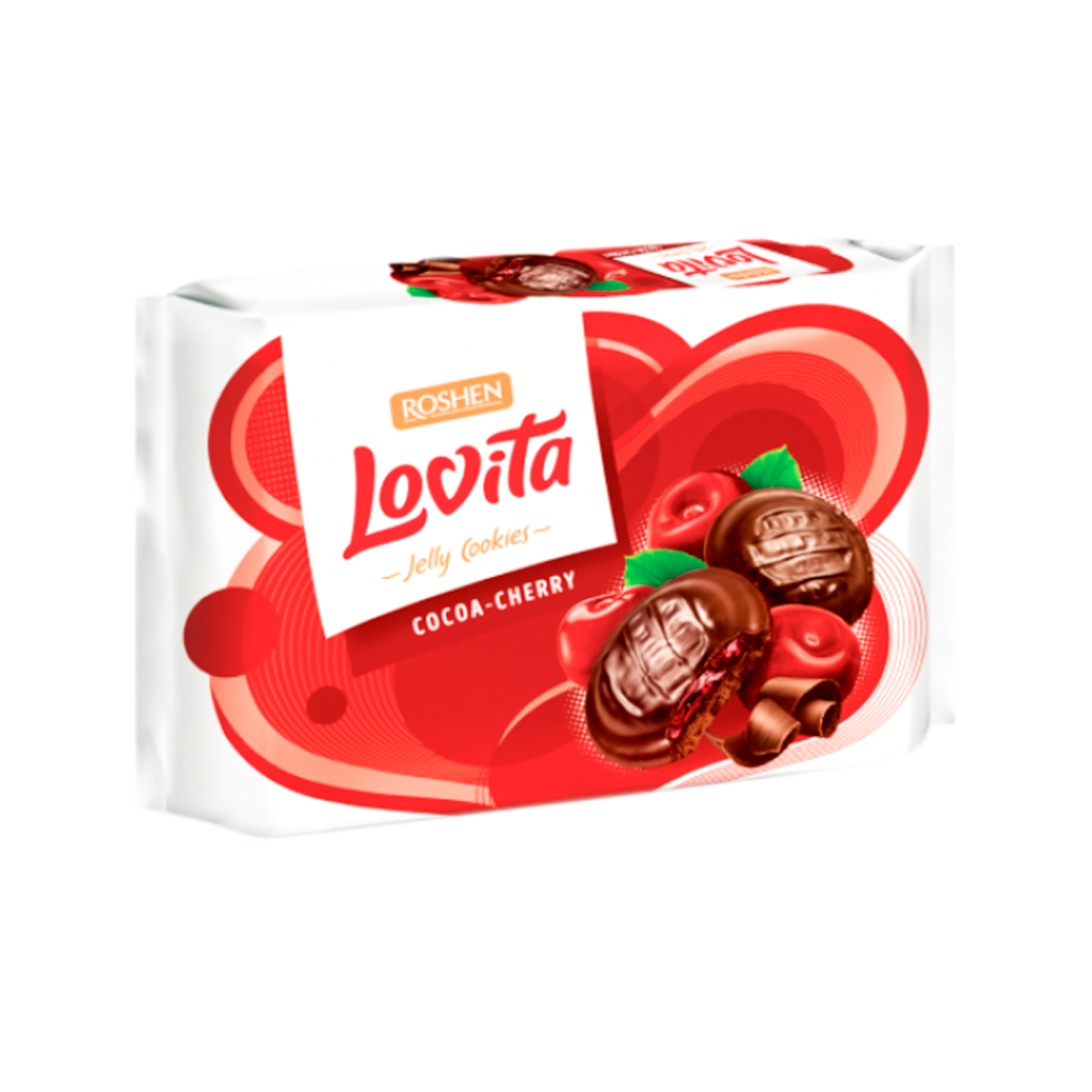 Cookies "Roshen" Lovita, cocoa and cherry 420g