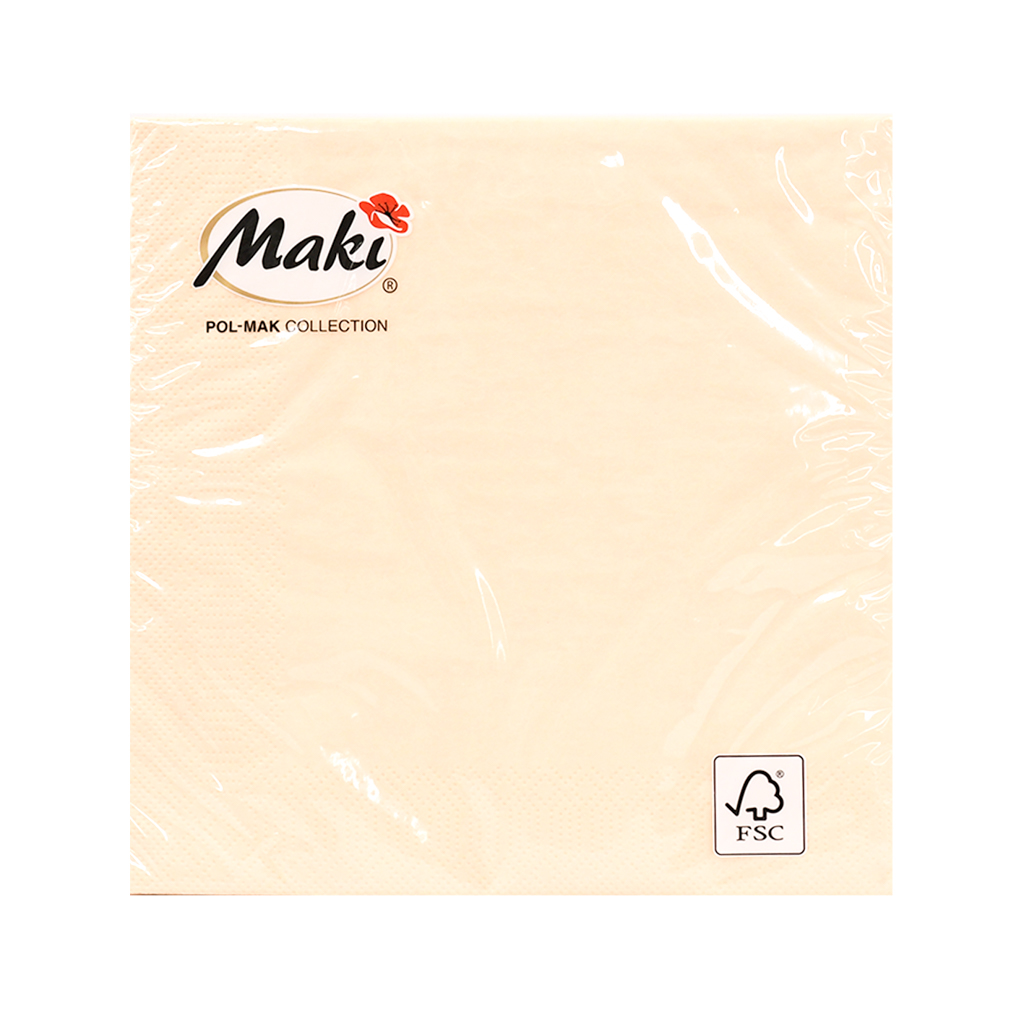 Napkins "Maki" beige 33x33 20pcs SLCO 000100