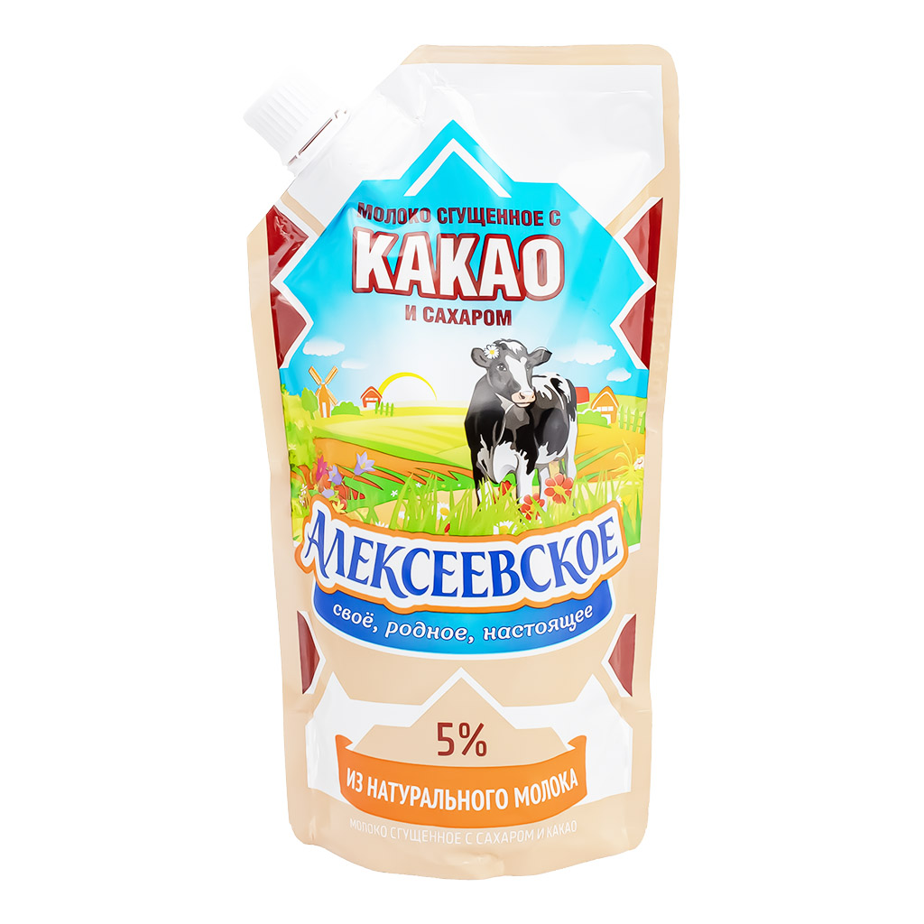 Condensed milk "Alekseevskoe" cocoa 5% 270g