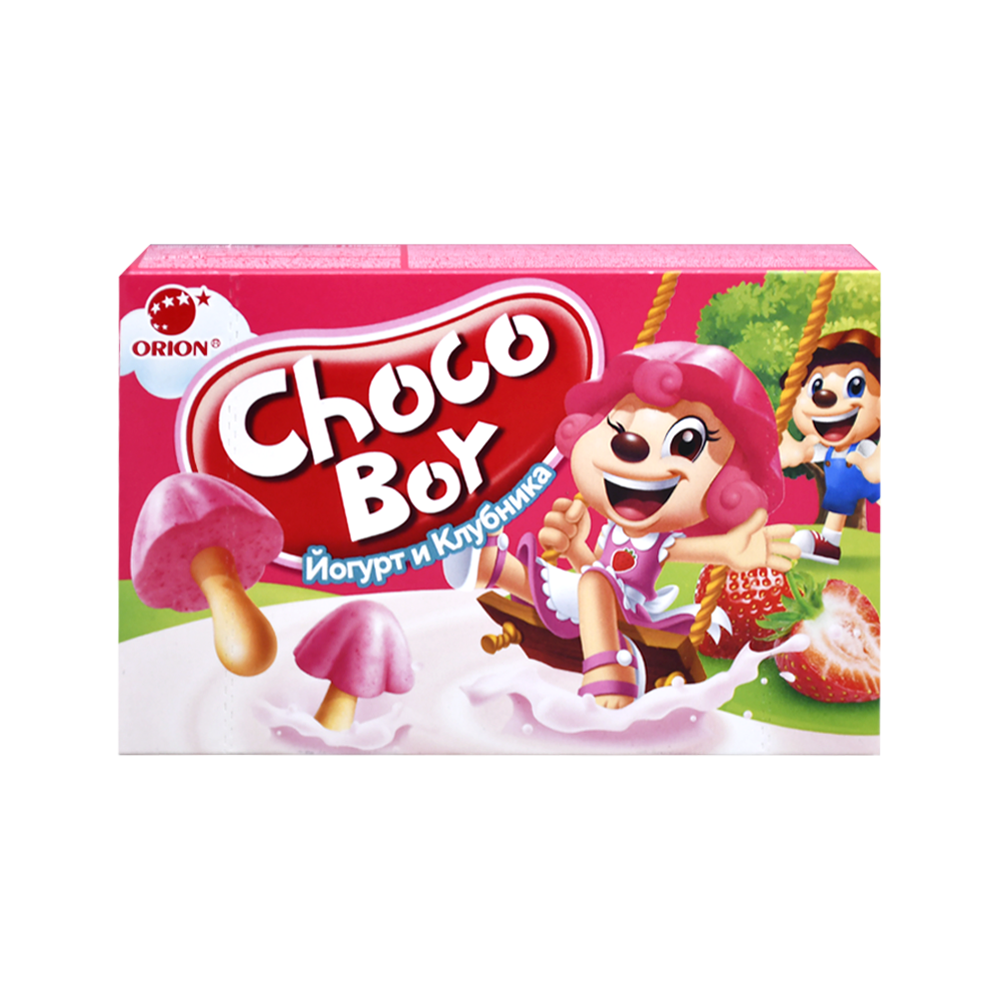 Շոկոլադապատ թխվածքաբլիթ Ելակի Չոկո-Բոյ 45գ