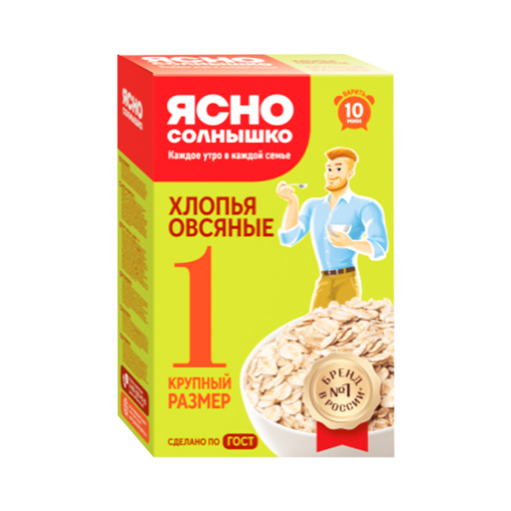 Փաթիլներ վարսակի Յասնո Սոլնիշկո N1 500գ