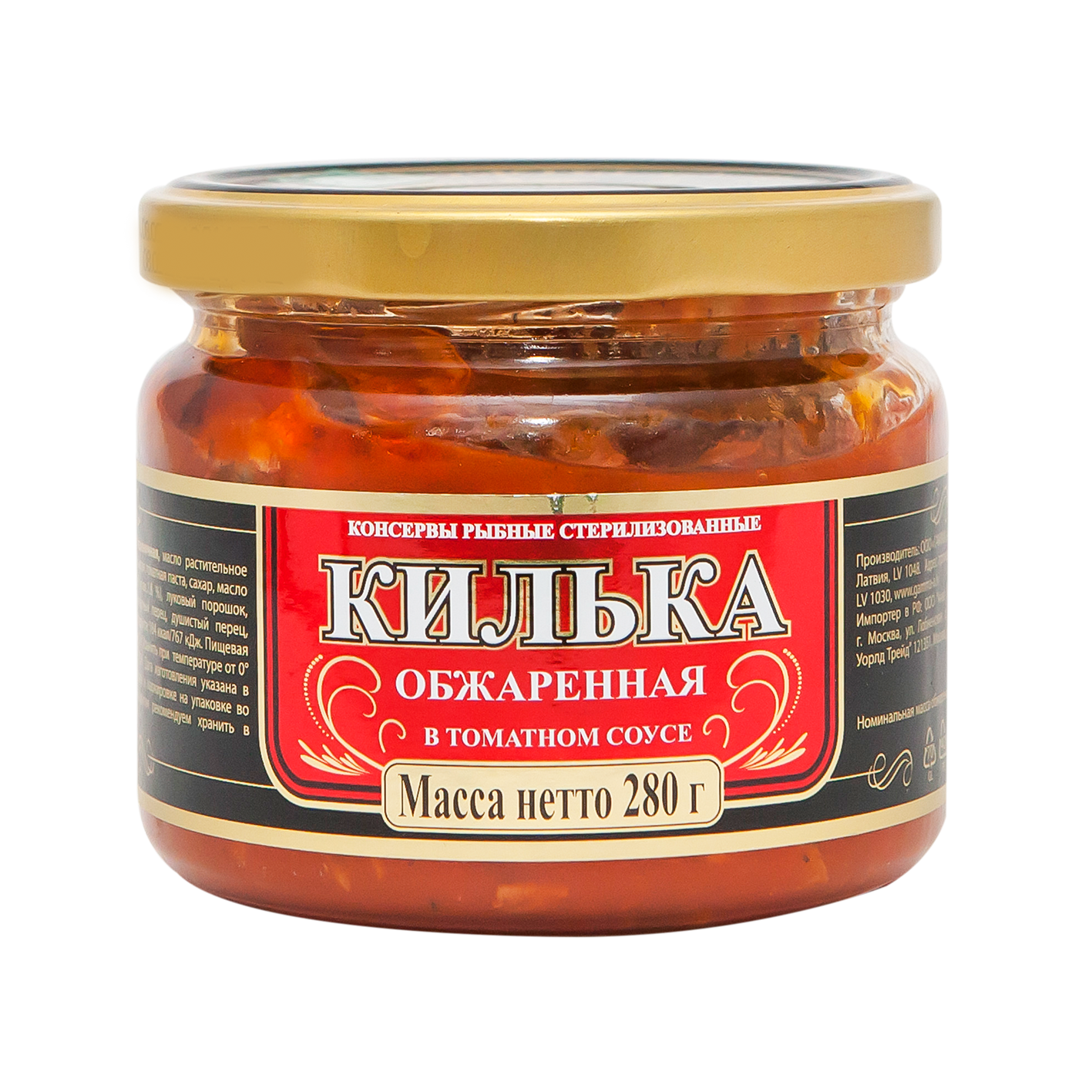 Անձրուկ տոմատի սոուսով Ռիգա Գոլդ 280գ