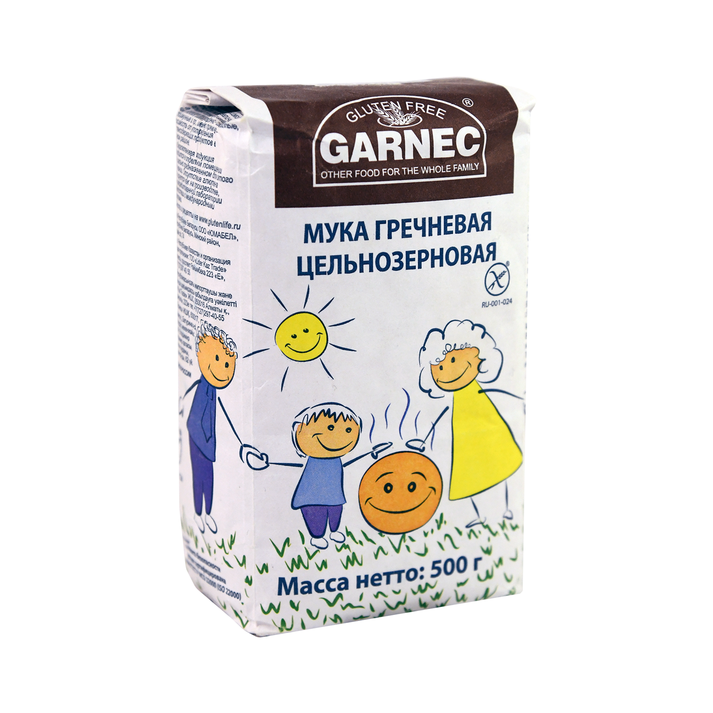 Ալյուր ամբողջահատիկ հնդկաձավարի  առ.գլյուտեն Գարնեց 500 գ