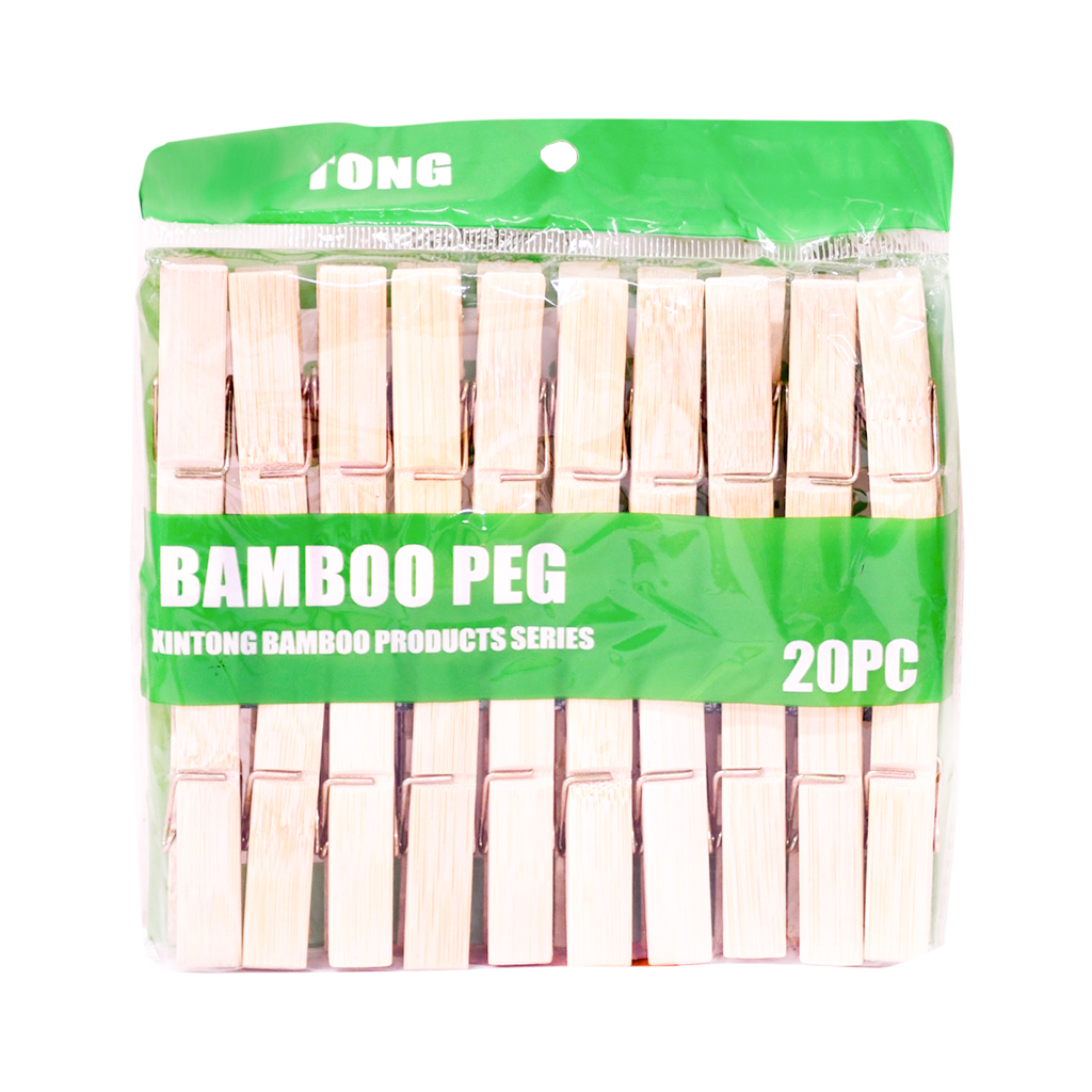Bamboo clothes pegs 20pcs