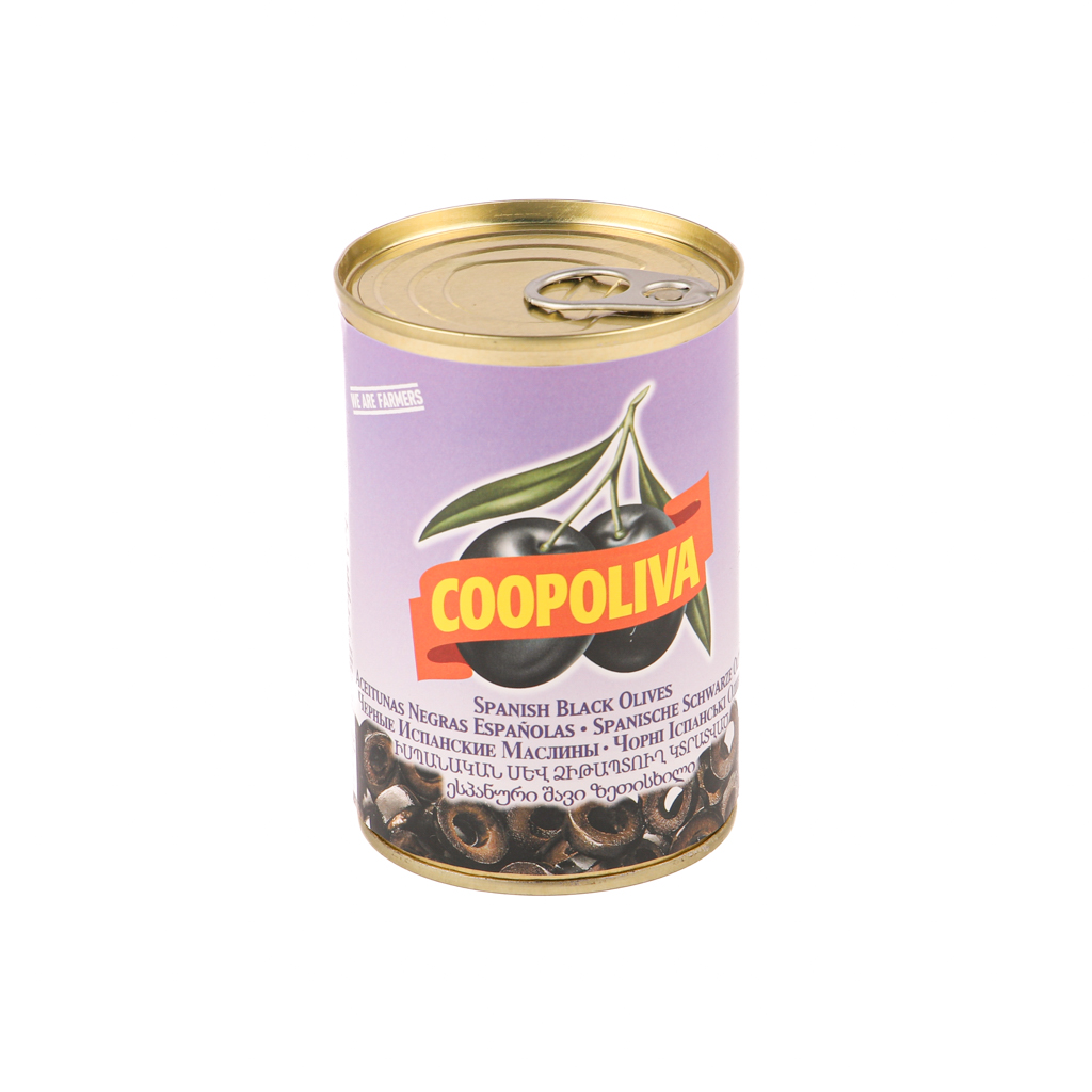 Black olives "Coopoliva" sliced 425g