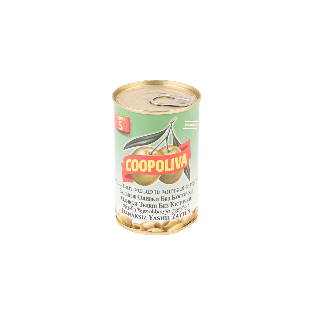 Green olives "Coopoliva" pitted 300g