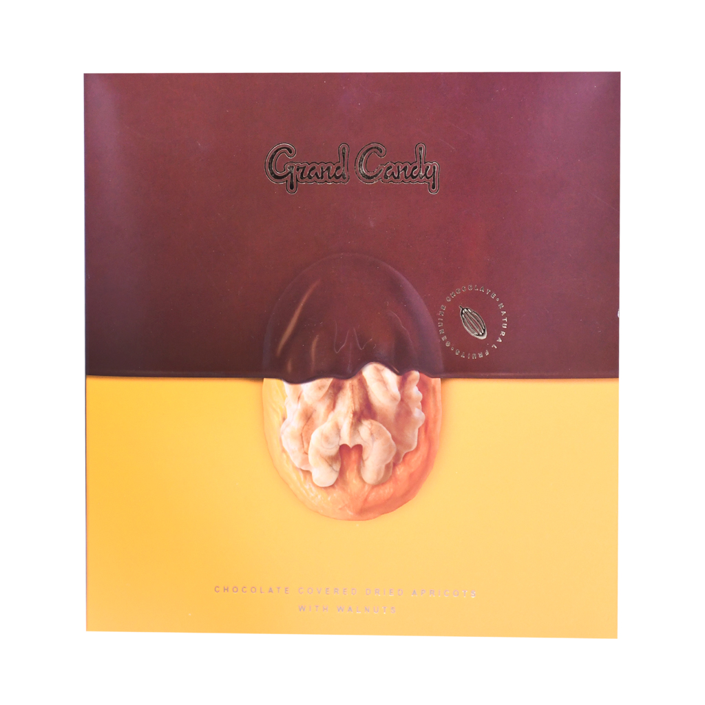 Chocolate box "Grand Candy" dried apricot and walnut, glazed 150g