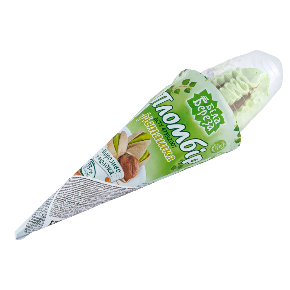 Ice cream "Belaya Byaroza" plombir, pistachio 155g