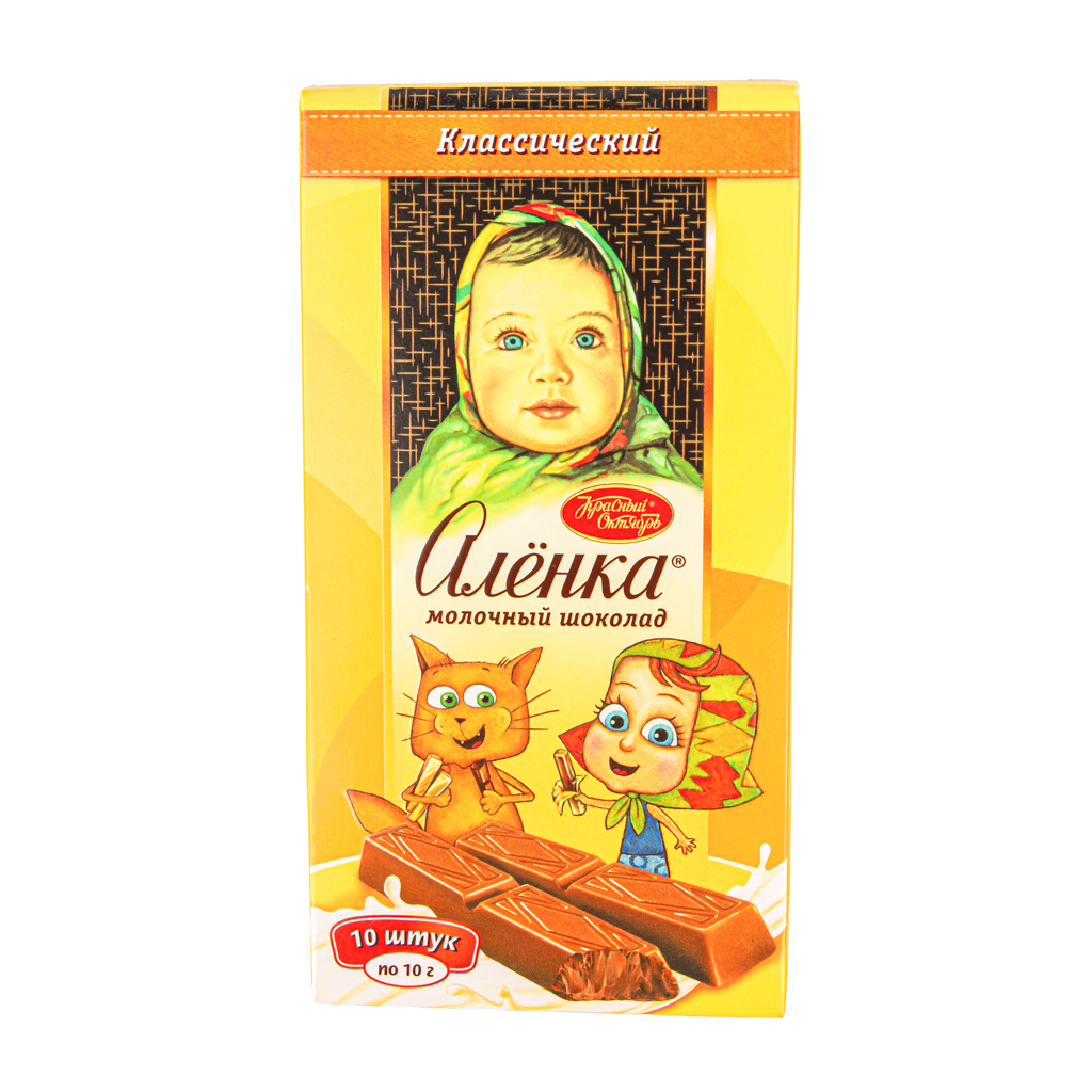 Chocolate bar "Alyonka" milk chocolate 10x10g