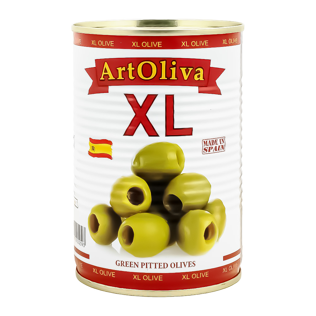 Green olives "Art Oliva" XL, pitted 410g