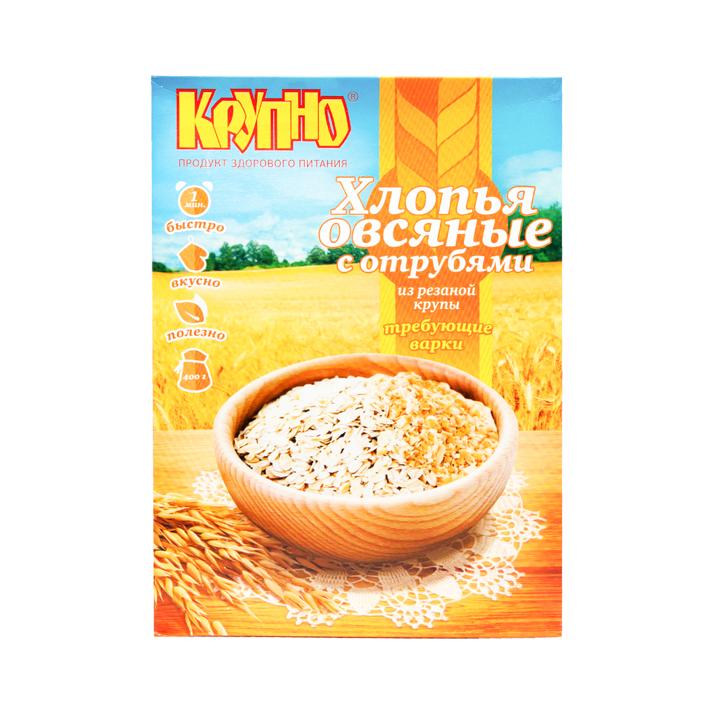 Oat flakes "Crupno" bran 400g