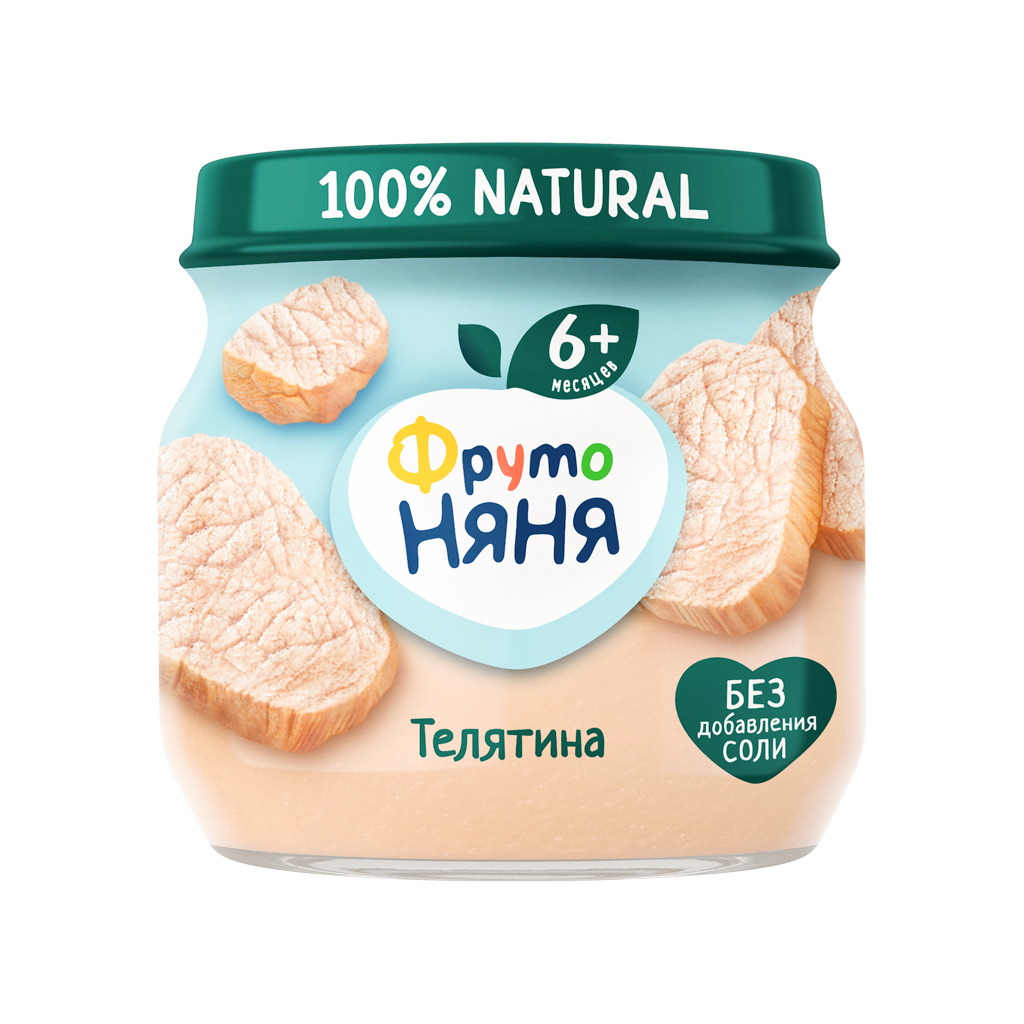 Puree "Fruto Nyanya" veal, salt free 6m 80g