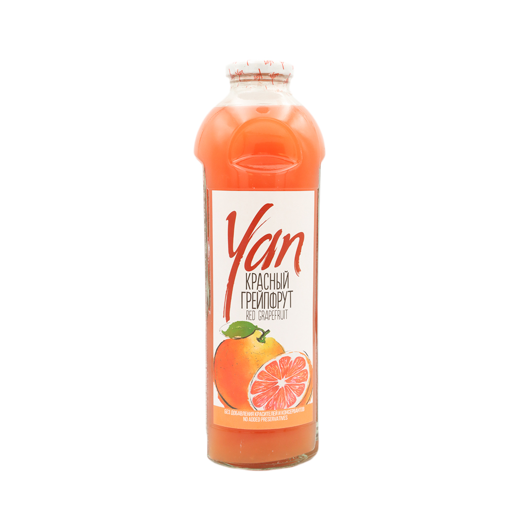 Juice "Yan" red grapefruit g/b 0.93l