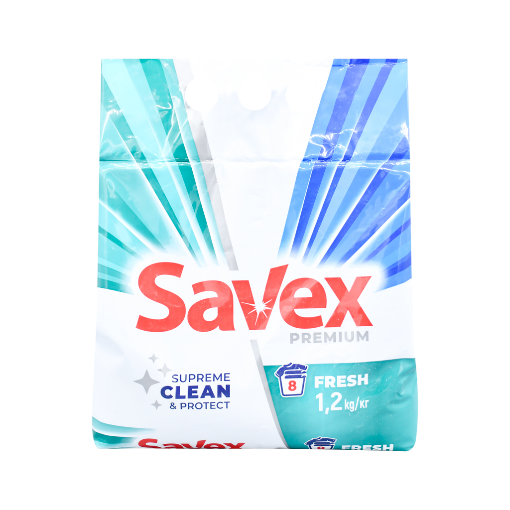 Washing powder "Savex" 2in1 fresh, automat 1.2kg