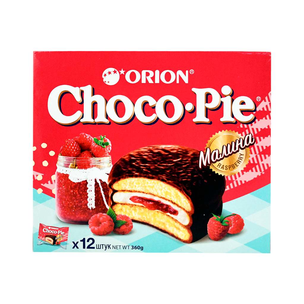 Cookies "Choco Pie" raspberry 12pcs 360g