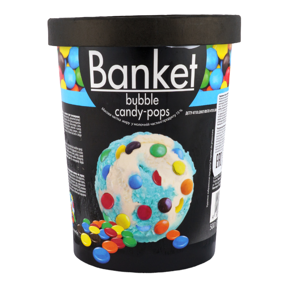 Ice cream "Banket" plombir, dragee 500g