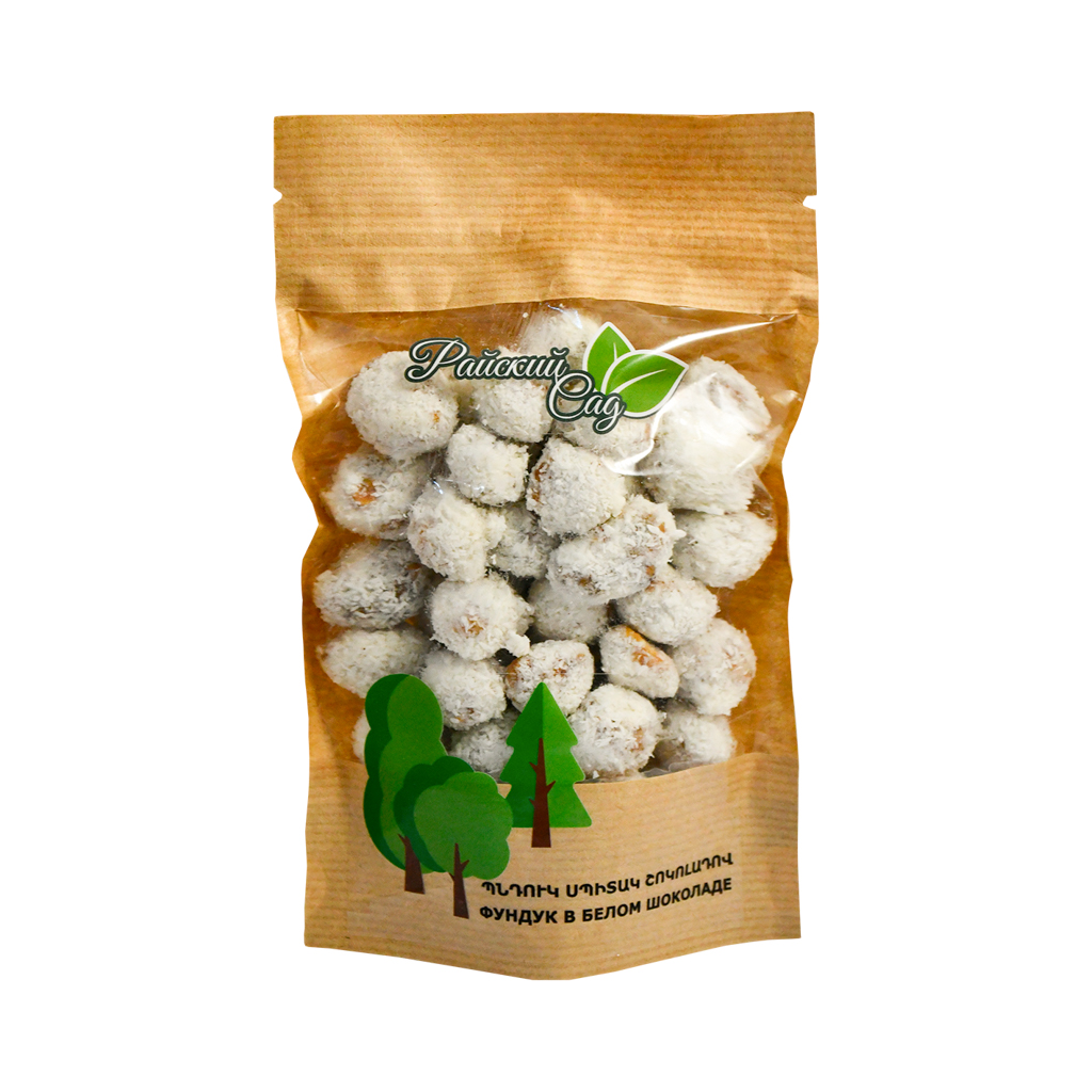 "Hazelnut ""Rayskiy Sad"" in white chocolate 180g"