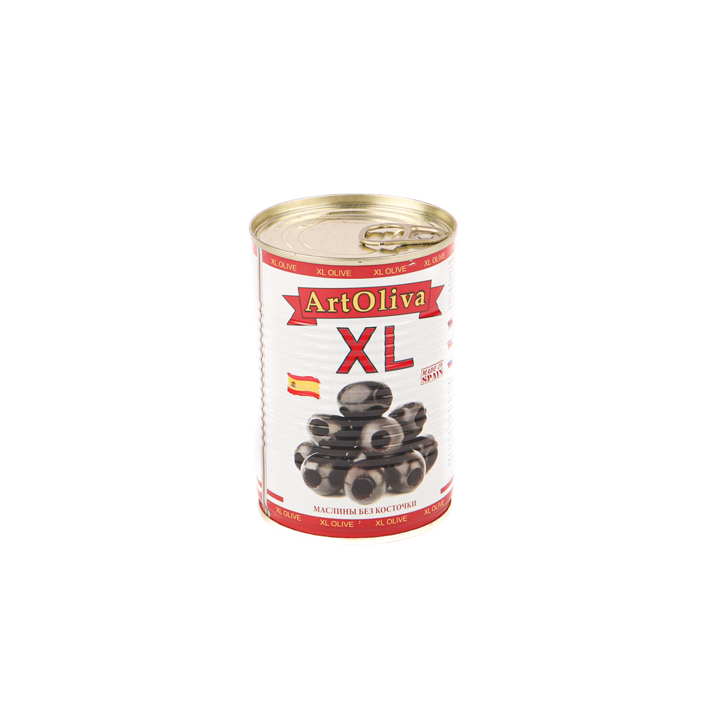 Black olives "Art Oliva" XL, pitted 400g