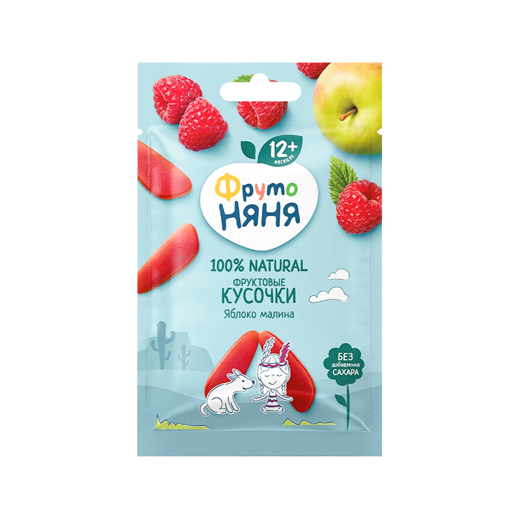 Fruit pieces "Fruto Nyanya" apple and raspberry, sugar free 12m 15g