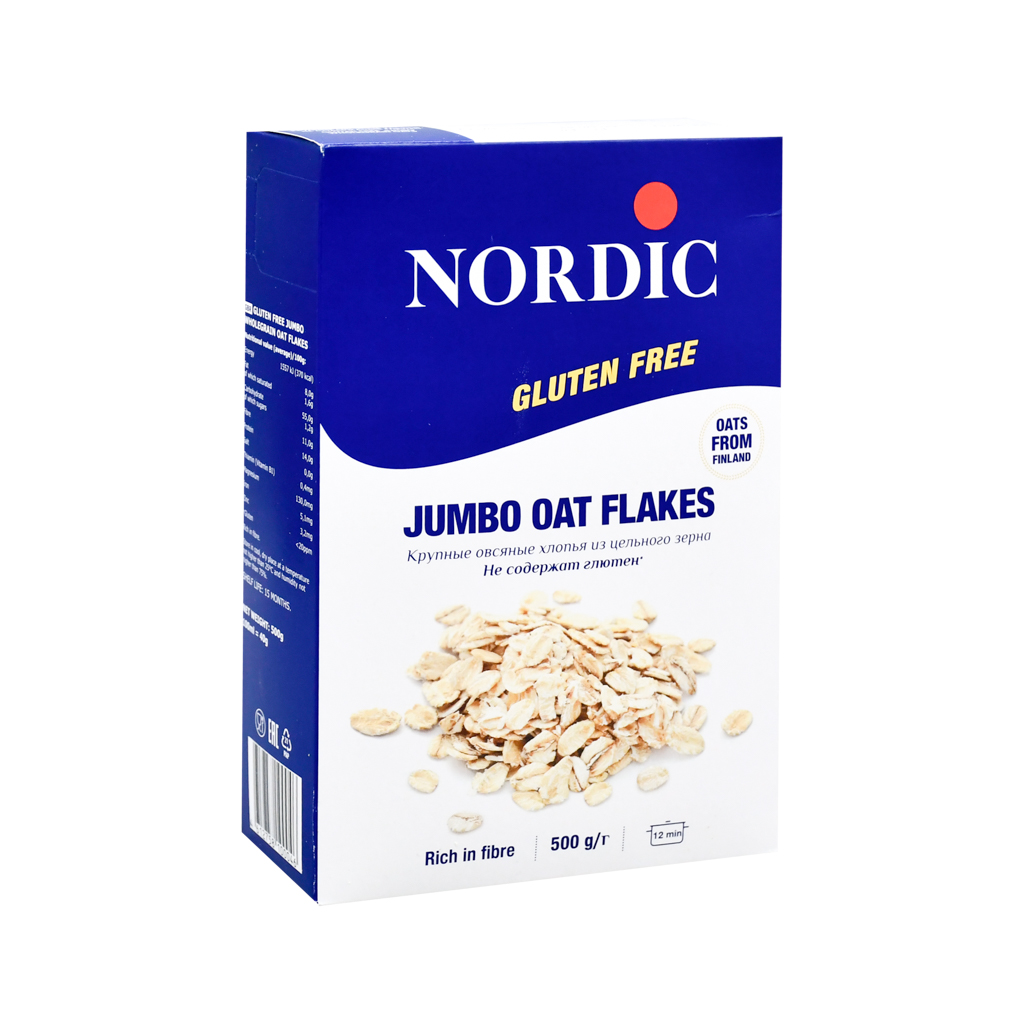 Oat flakes "Nordic" Jumbo, gluten free 500g