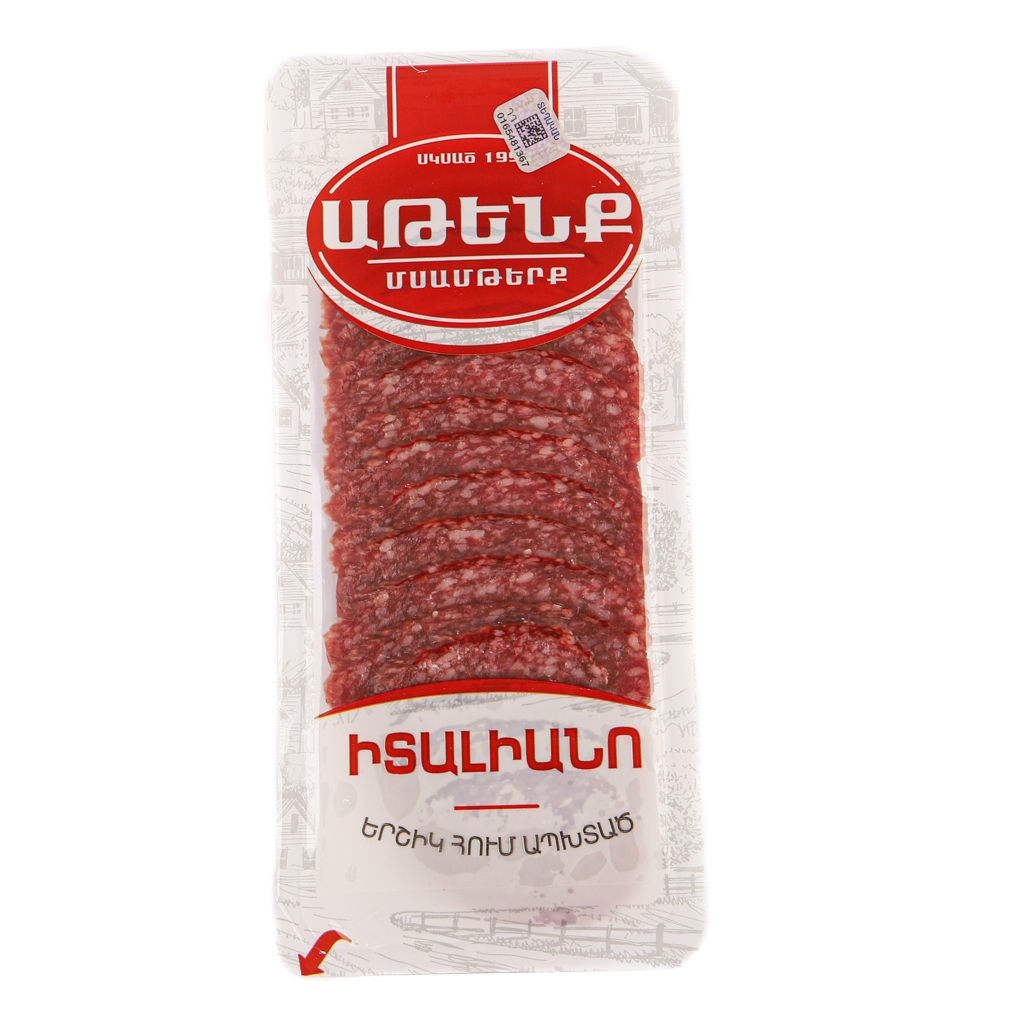 Raw-smoked sausage Italiano "Atenk" sliced 90g
