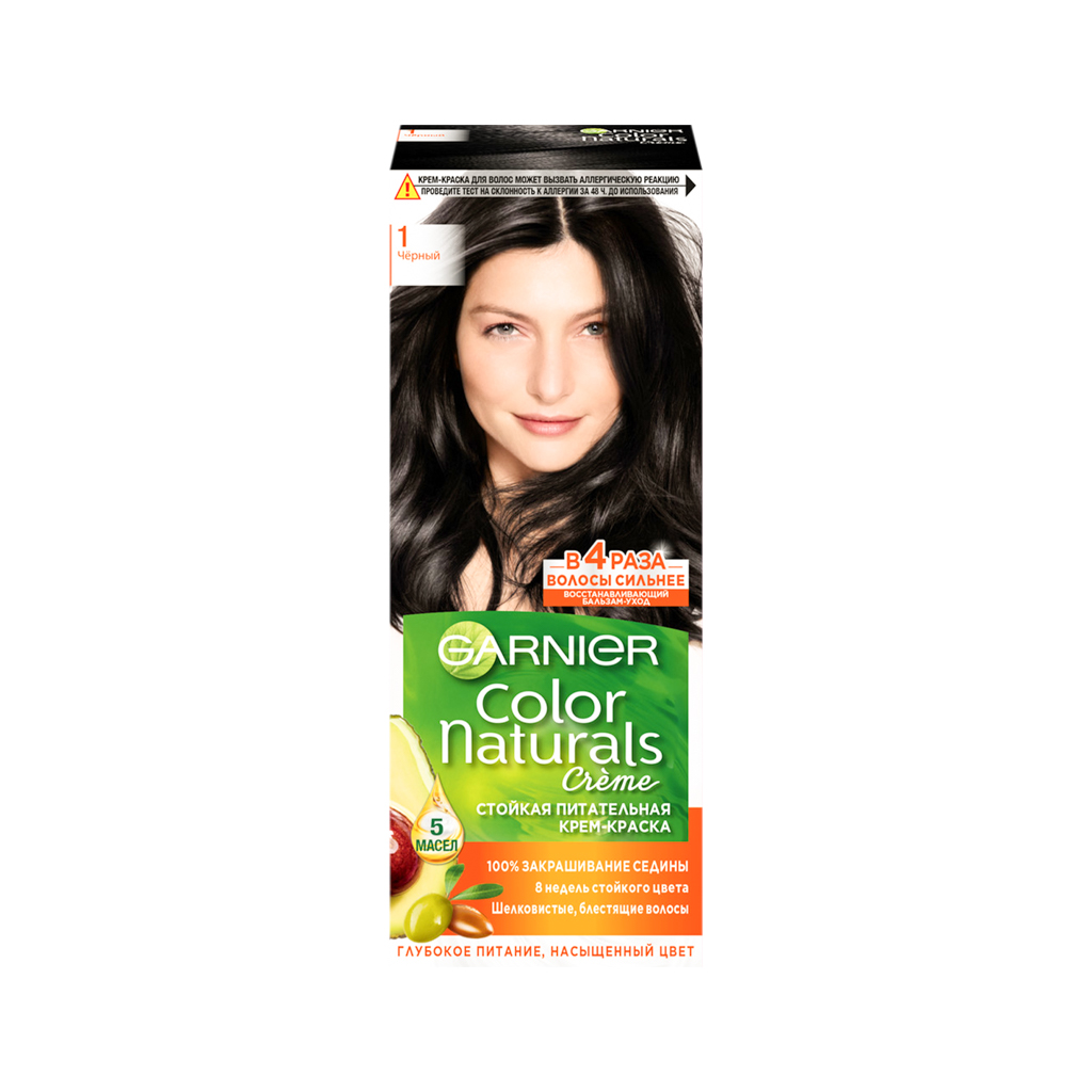 Hair dye "Garnier Color Naturals" 1 black