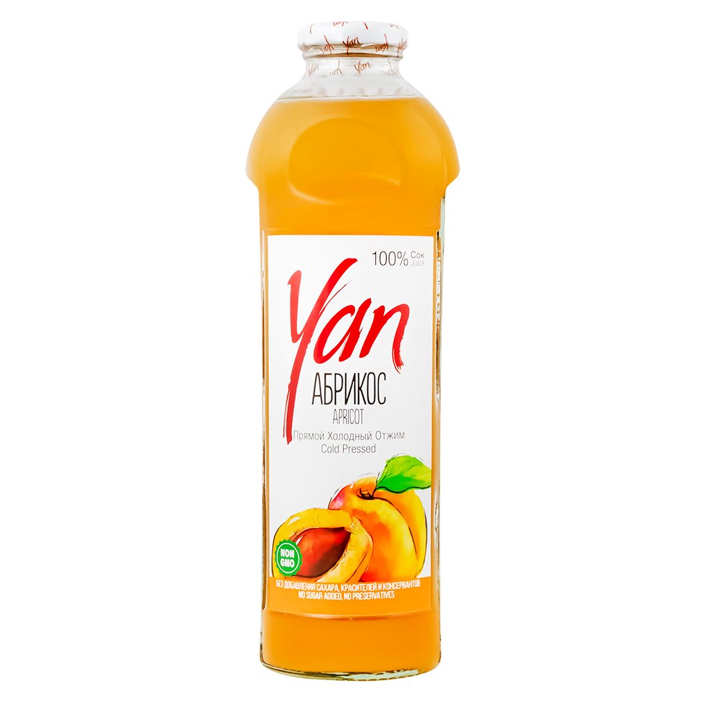 Juice "Yan" apricot g/b 0.93l
