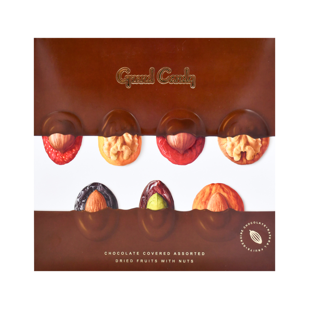 Chocolate box "Grand Candy" assorted dried fruits and nuts, glazed 157g