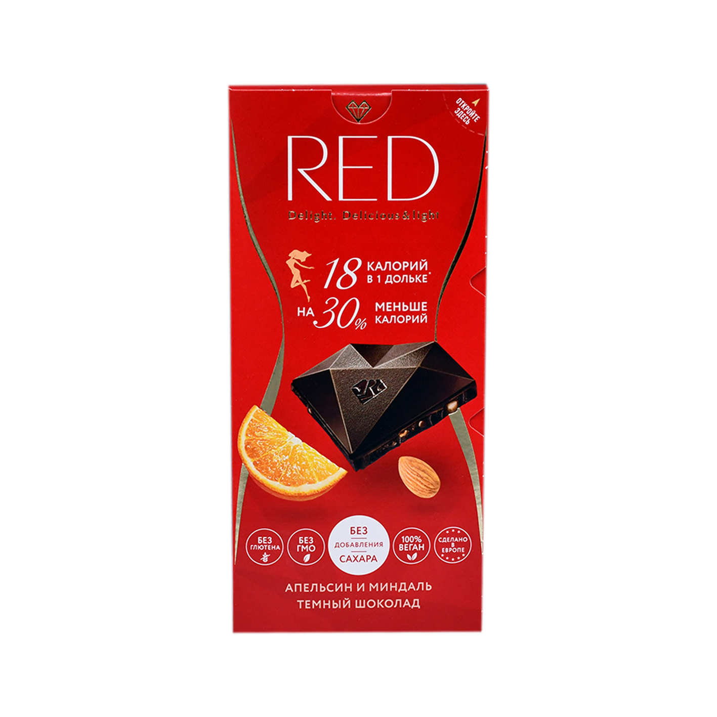 Կաթնային շոկոլադ առանց շաքար Ռեդ նուշով 85գ