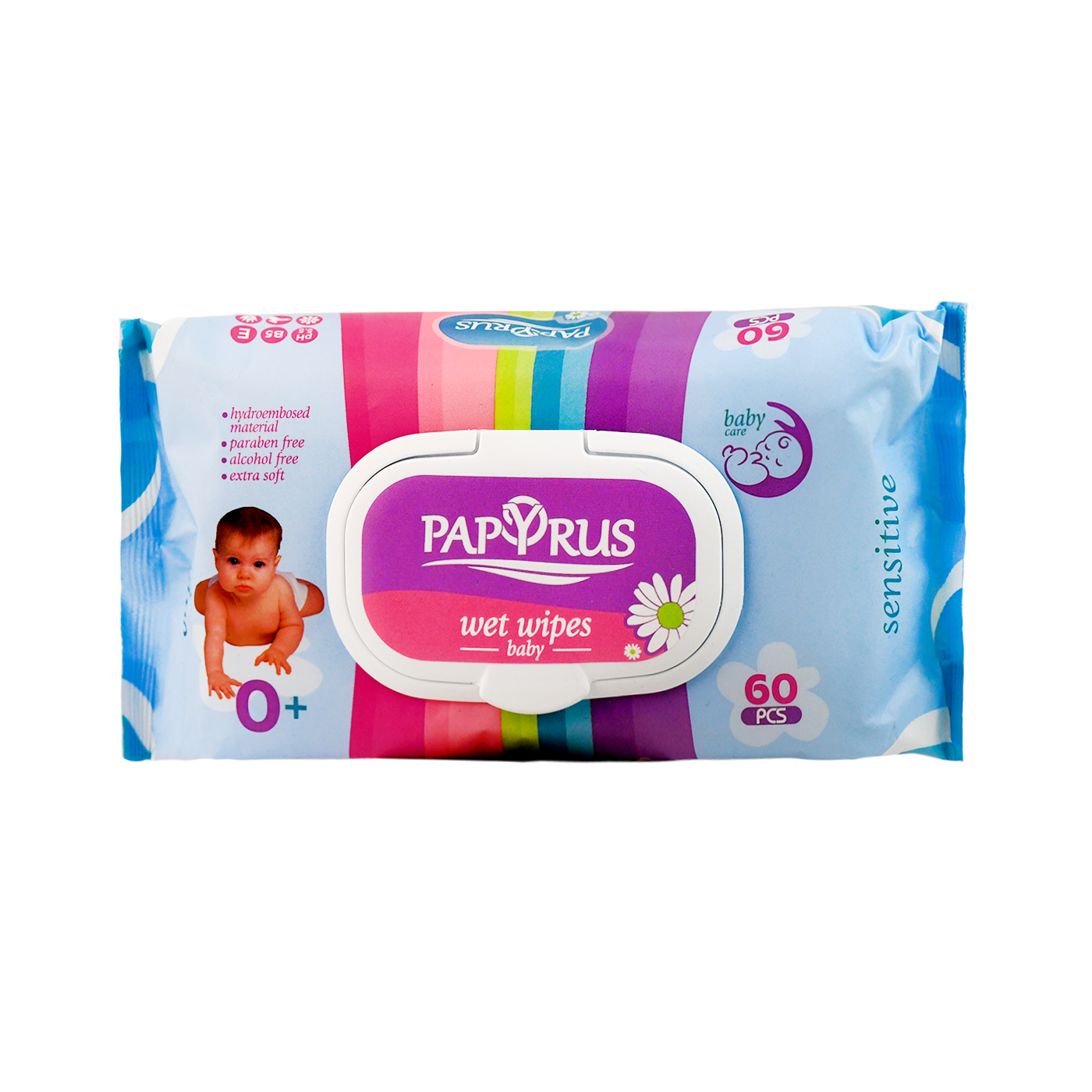 Անձեռոցիկ թաց մանկական Պապիրուս 60հ