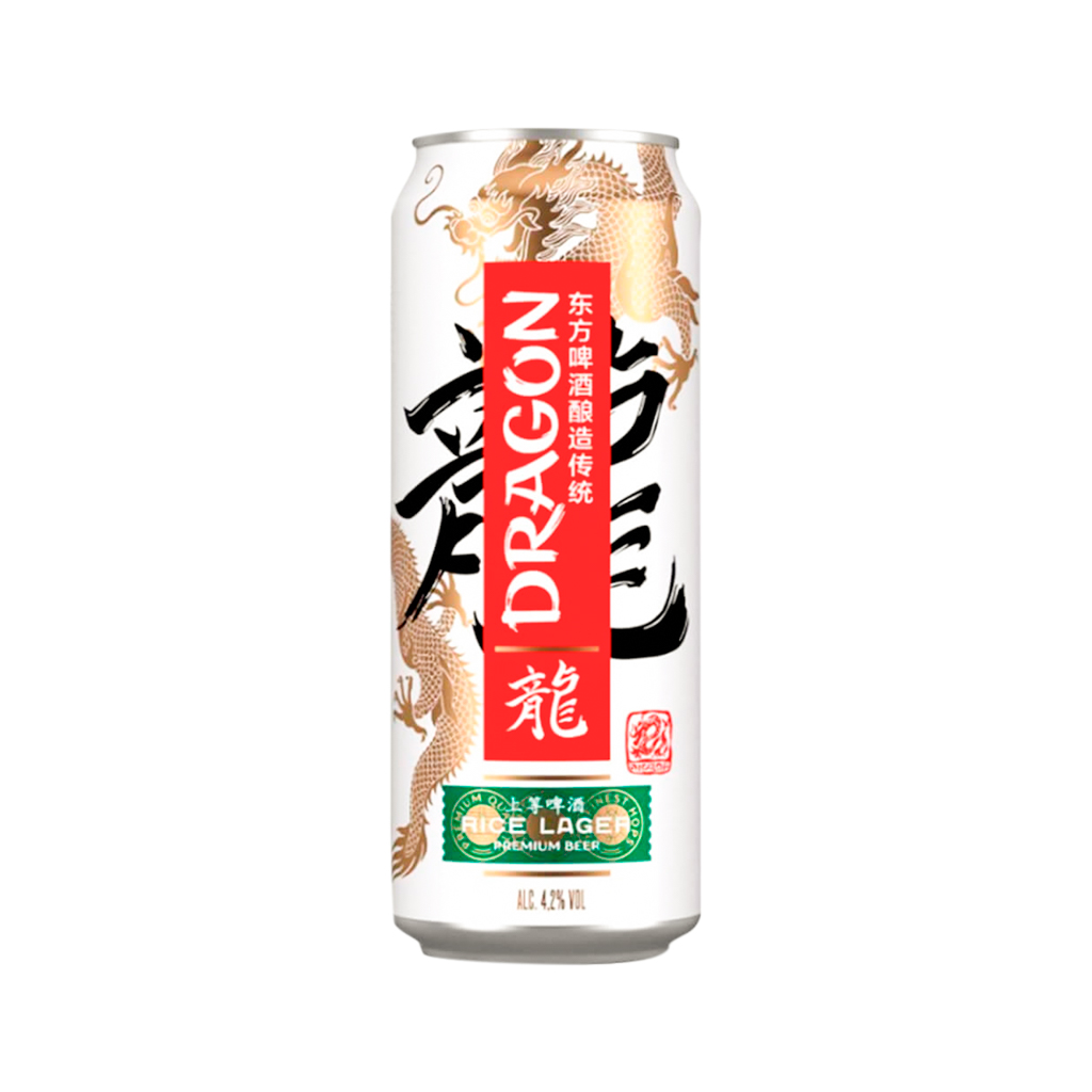 Beer "Dragon" rice (can) 0.45l