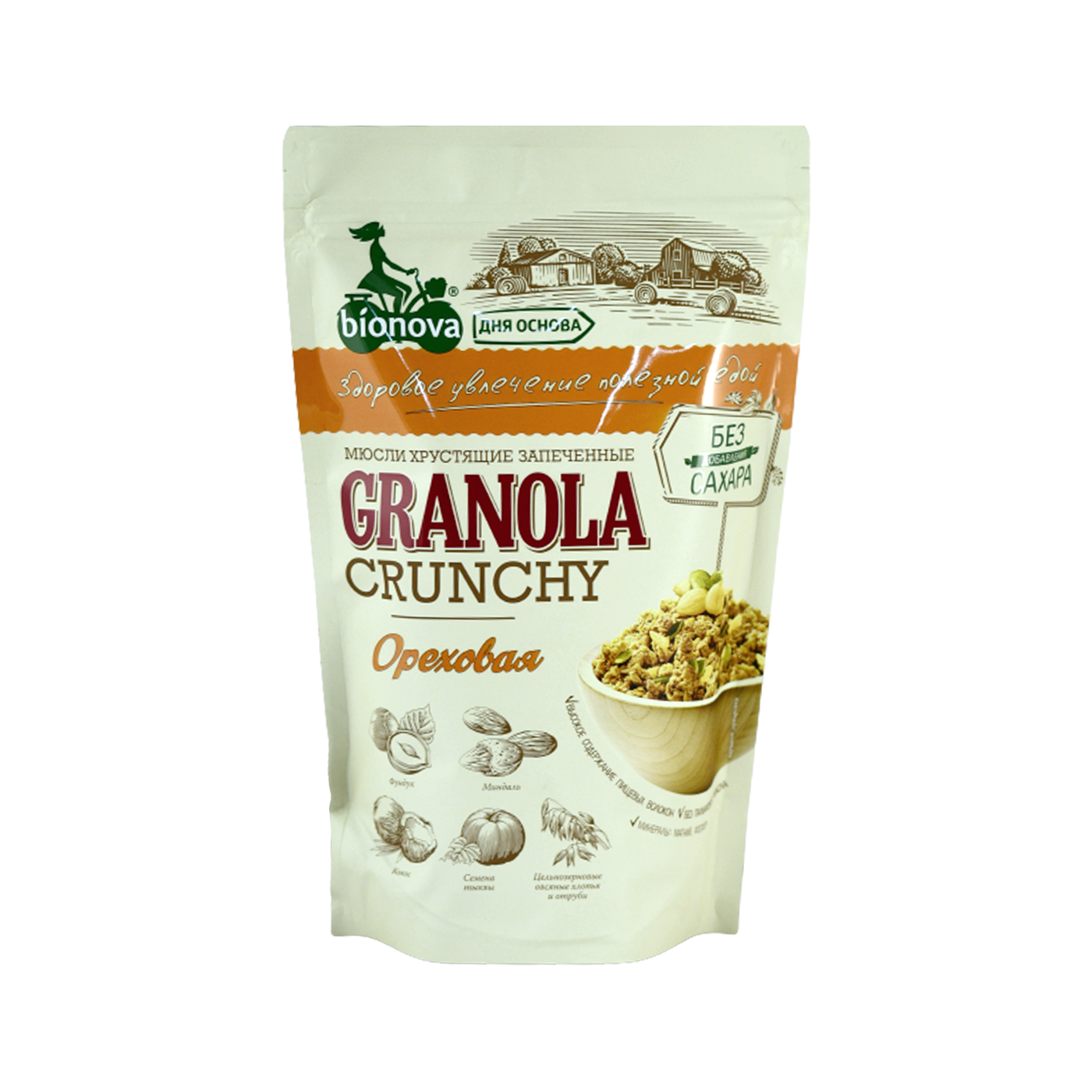 Եփած խրխրրթան մյուսլի ընկույզով Բիոնովա 400գ