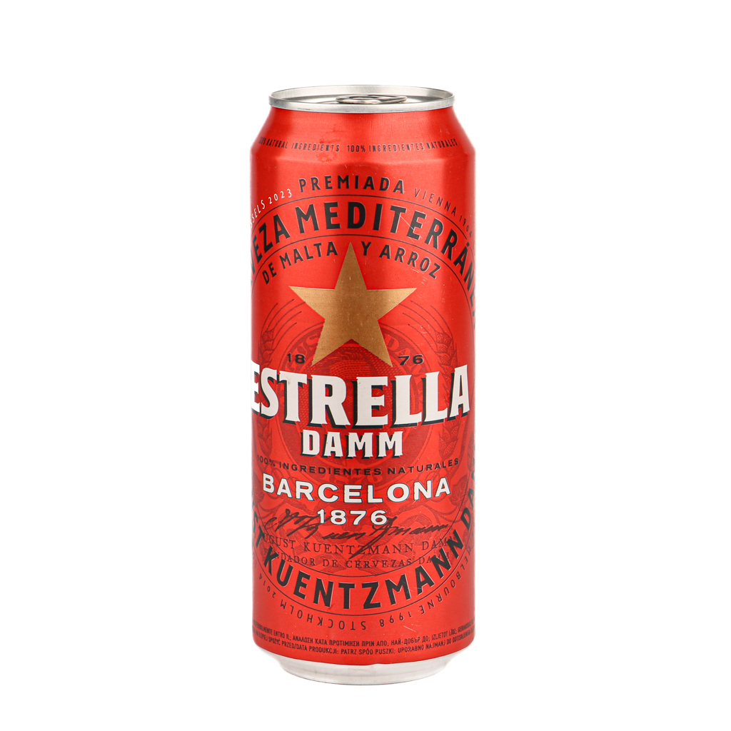 Beer "Estrella Damm" light (can) 0.5l