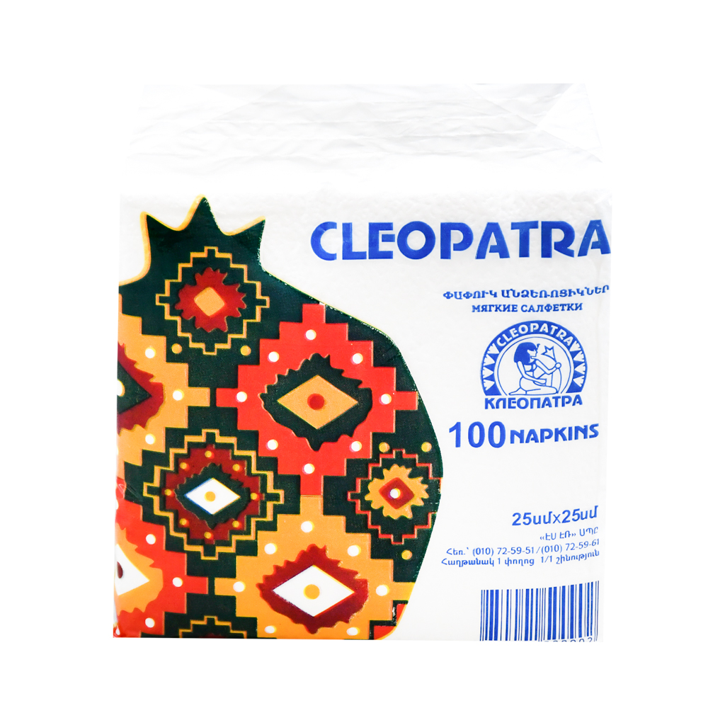 Napkins "Cleopatra" soft 25x25 100pcs