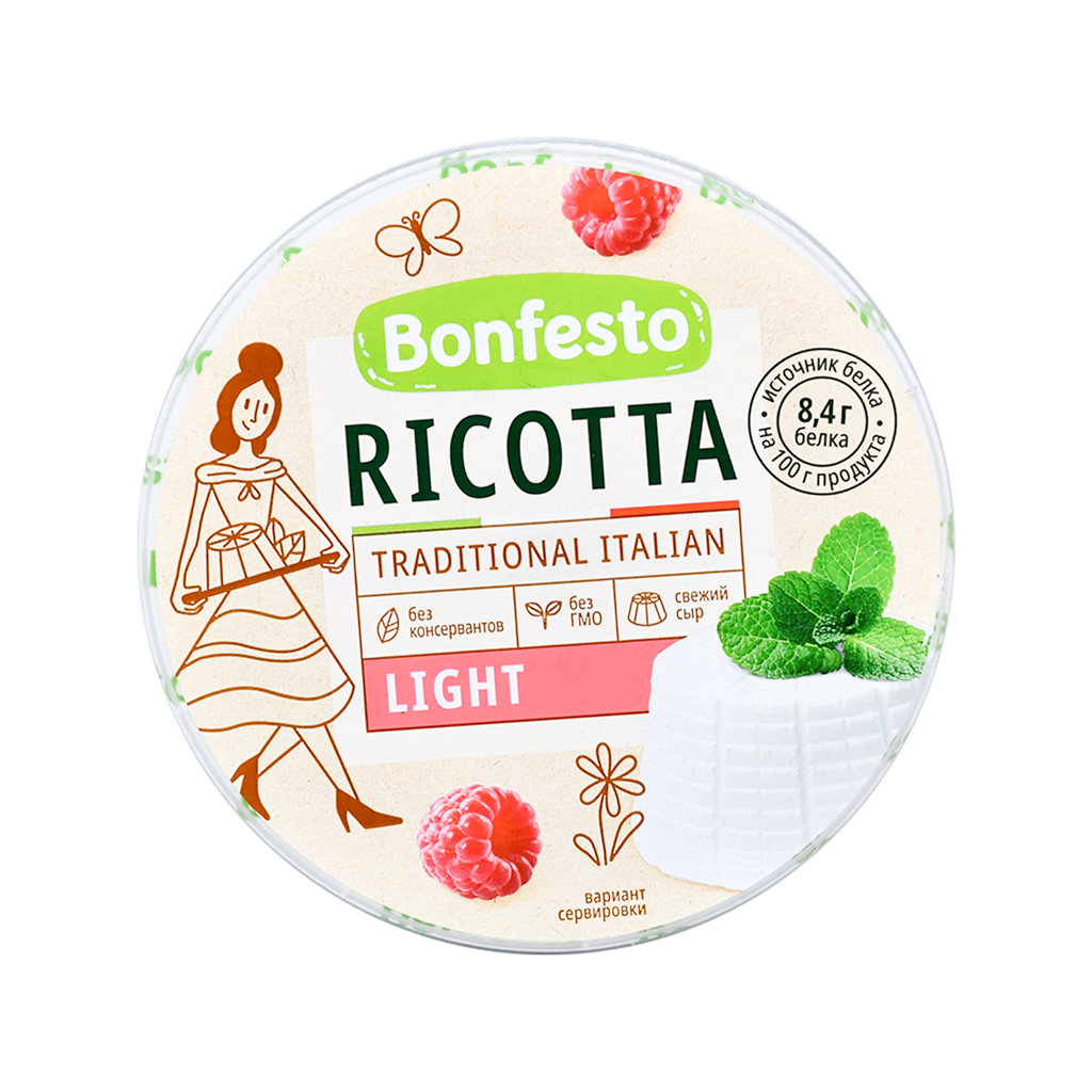 Cheese ricotta "Bonfesto" light 250g