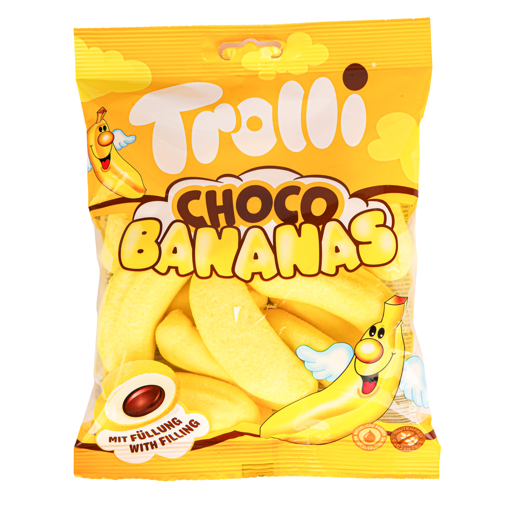 Marshmallow "Trolli" bananas, chocolate cream 150g