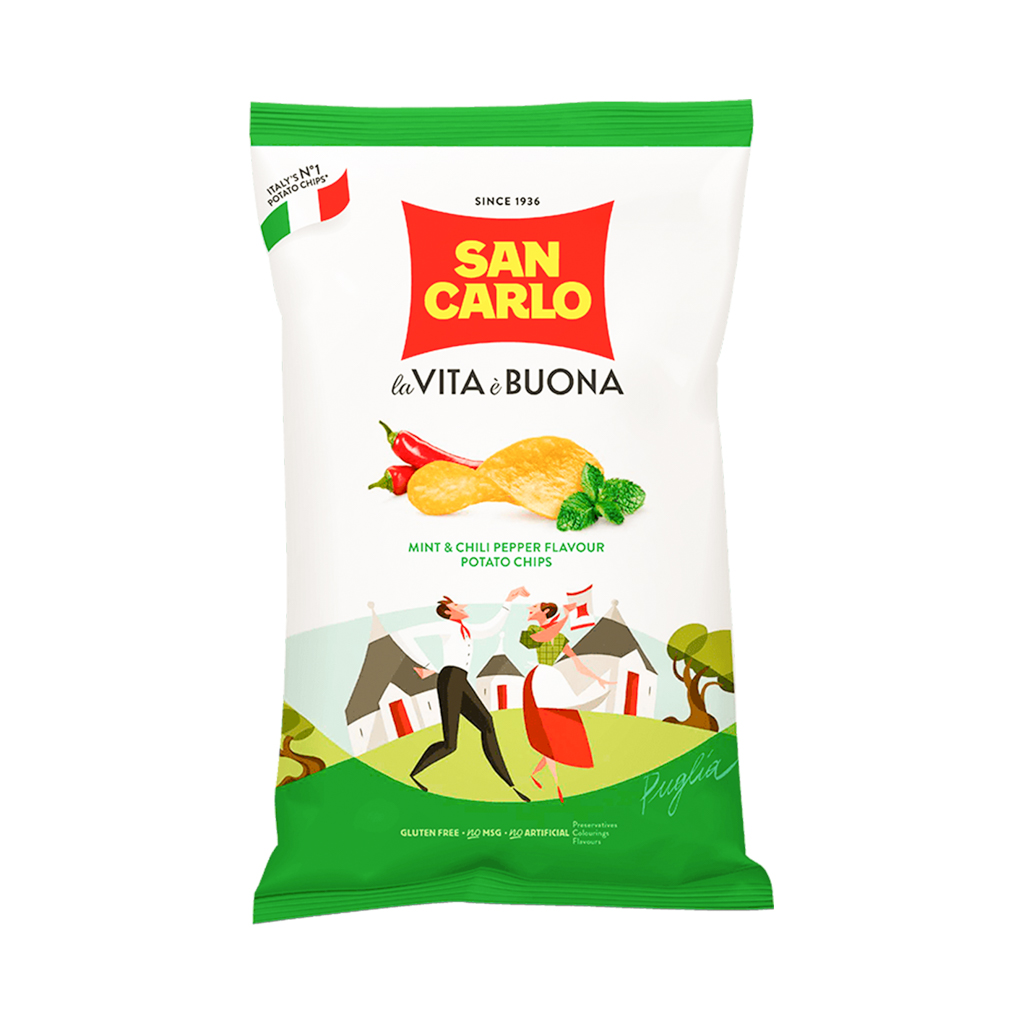 Chips "San Carlo" mint and chili pepper 150g