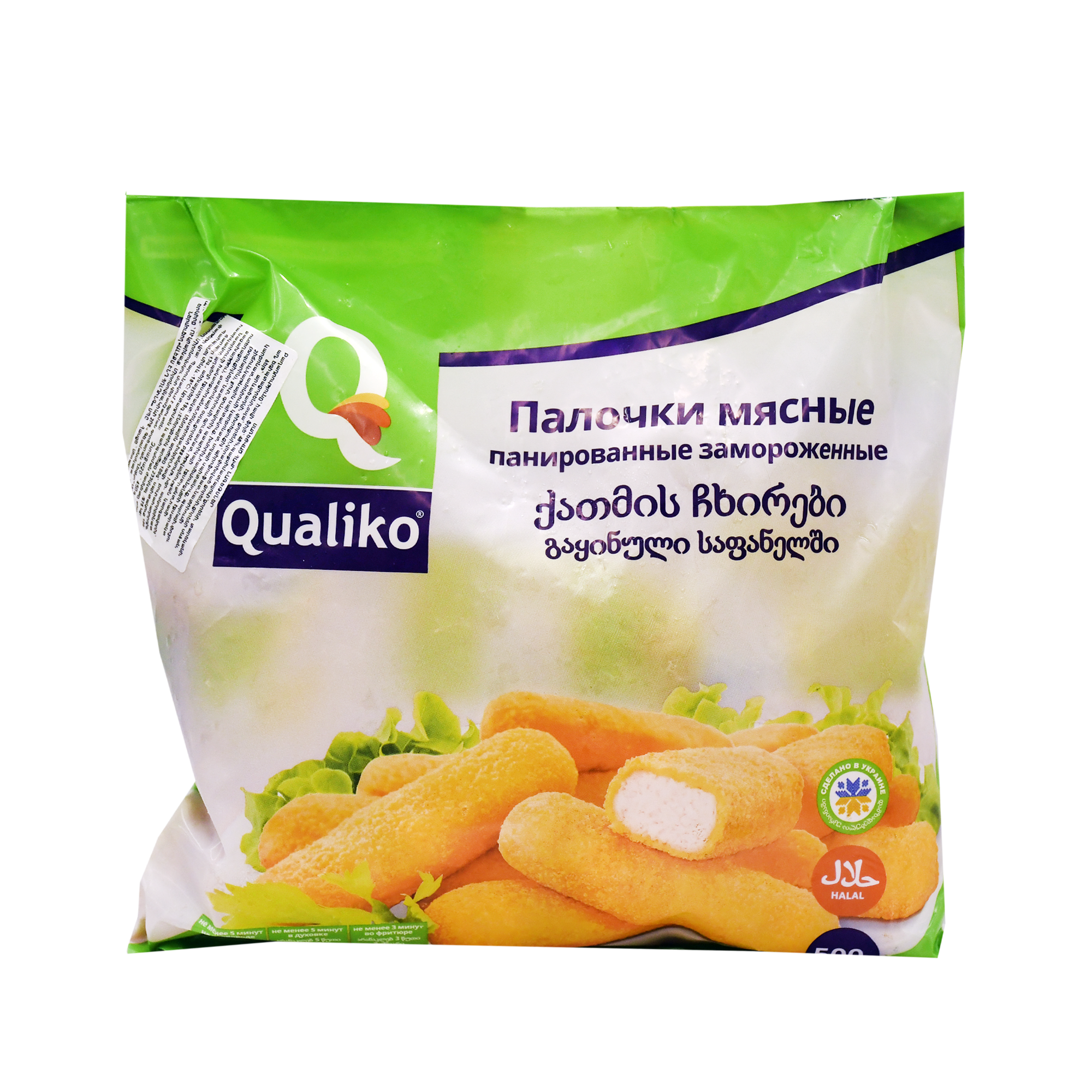 Հավի ձողիկներ մսային սառեցված 500 գ Քուալիկո
