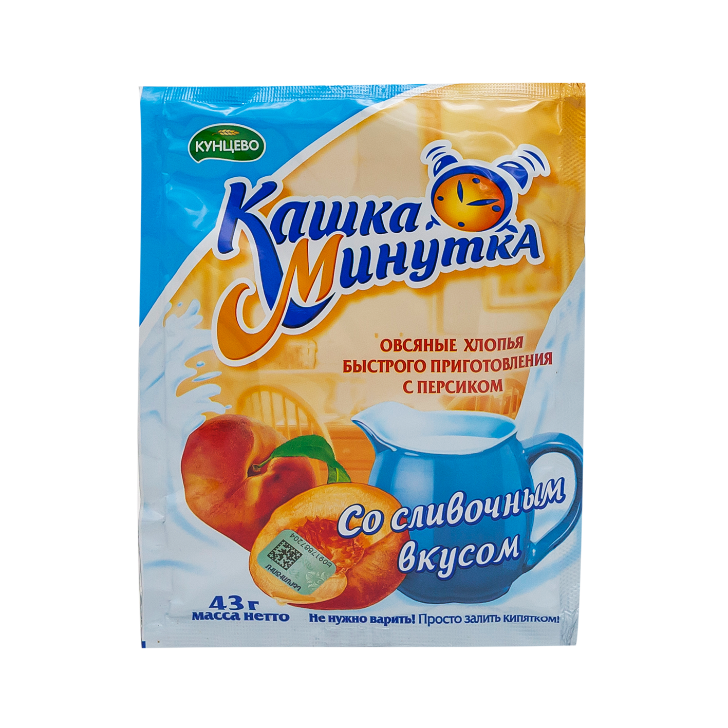 Վարսակի փաթիլներ  կաթի սերով Կաշա Մինուտկա 43գ