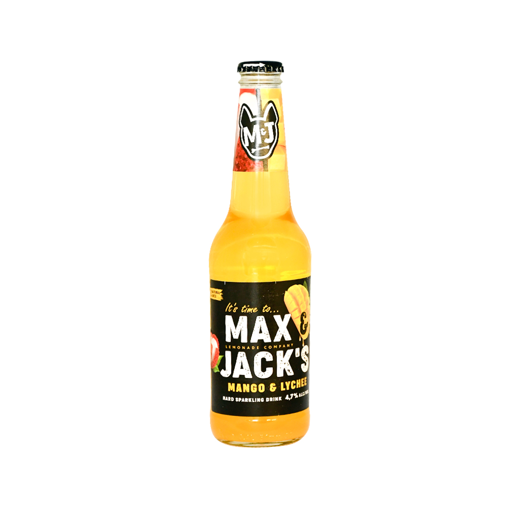Beer drink "Max and Jack's" mango and lychee g/b 0.4l